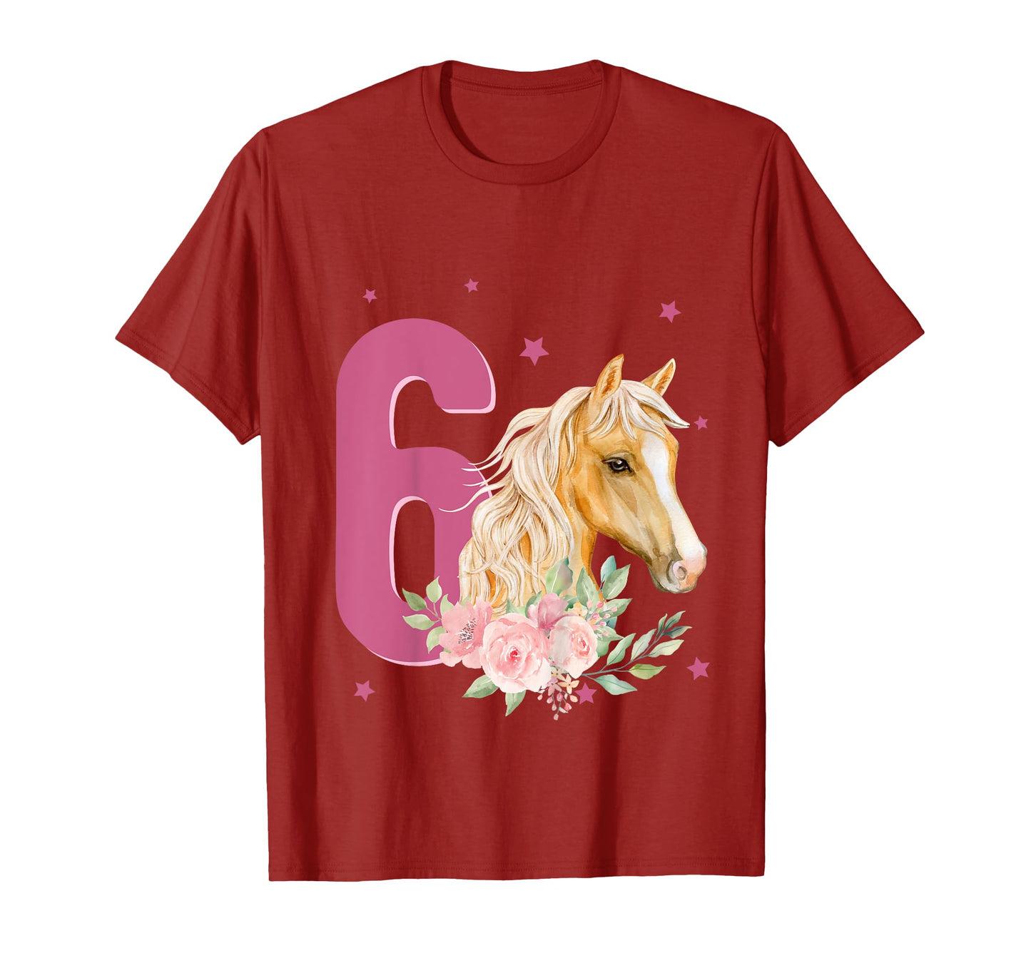 Kids 6th Birthday Horse 6 Years Old Six Finally 6 Birthday Girl T-Shirt