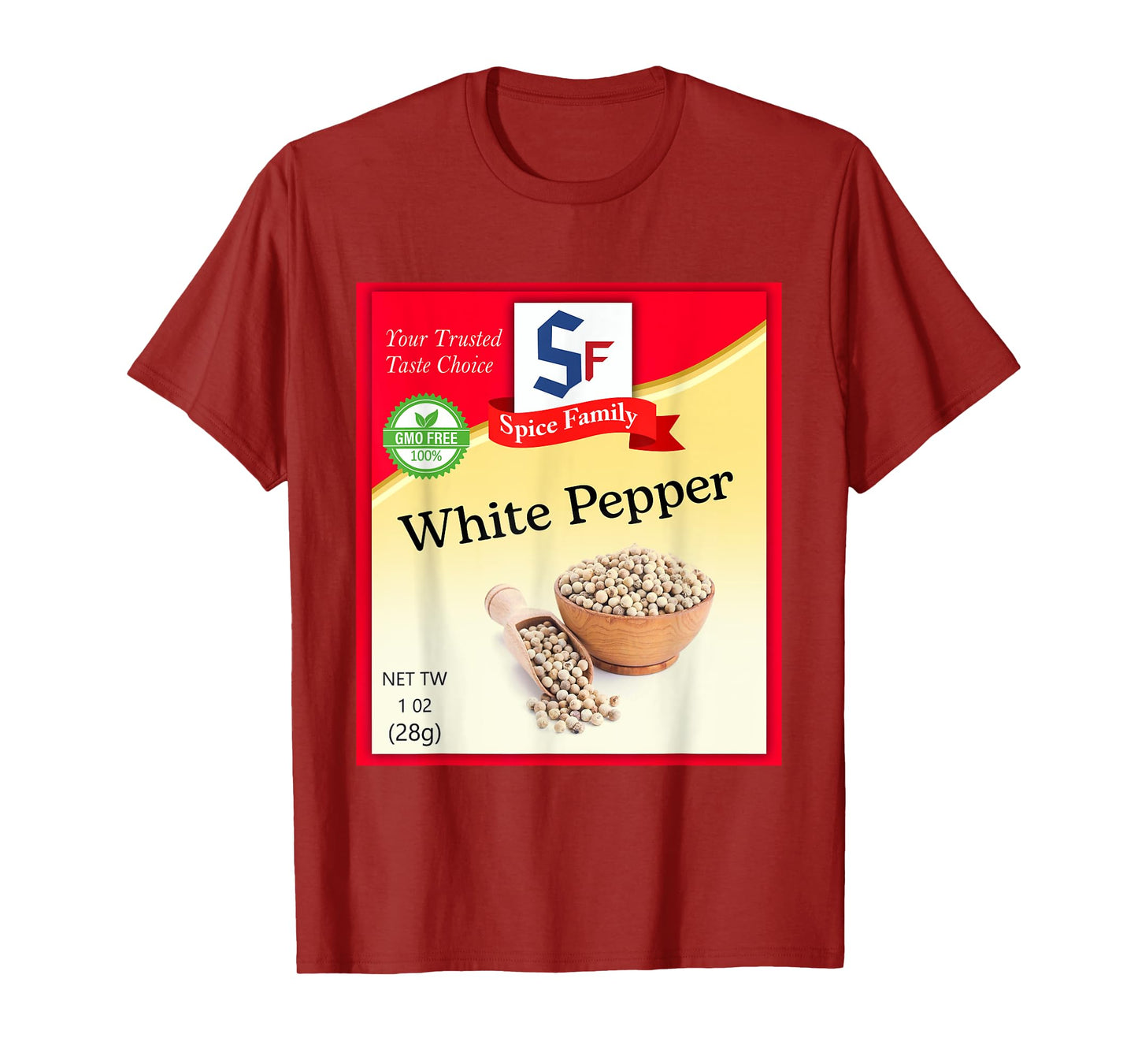 White Pepper Condiment Costume Holiday Spice Costumes T-Shirt