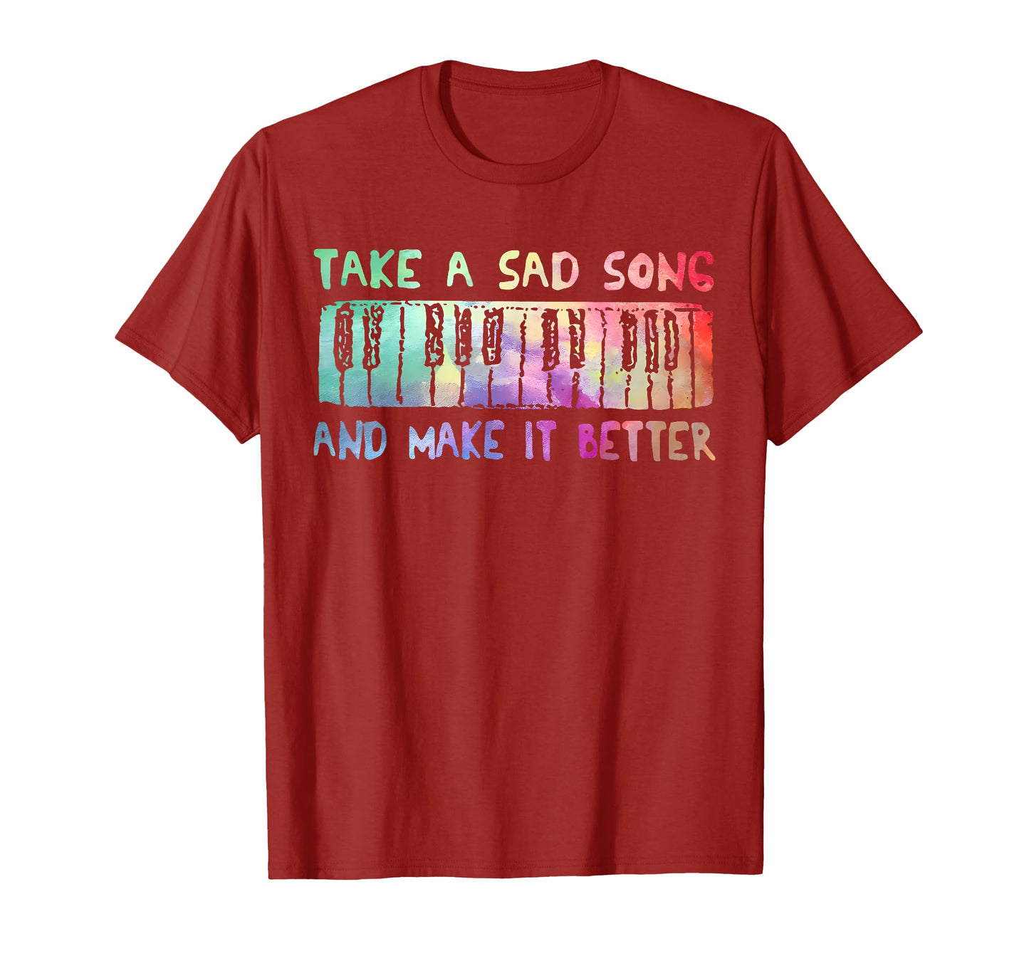 Take A Sad Song and Vintage Make It Better Tie Dye Music T-Shirt