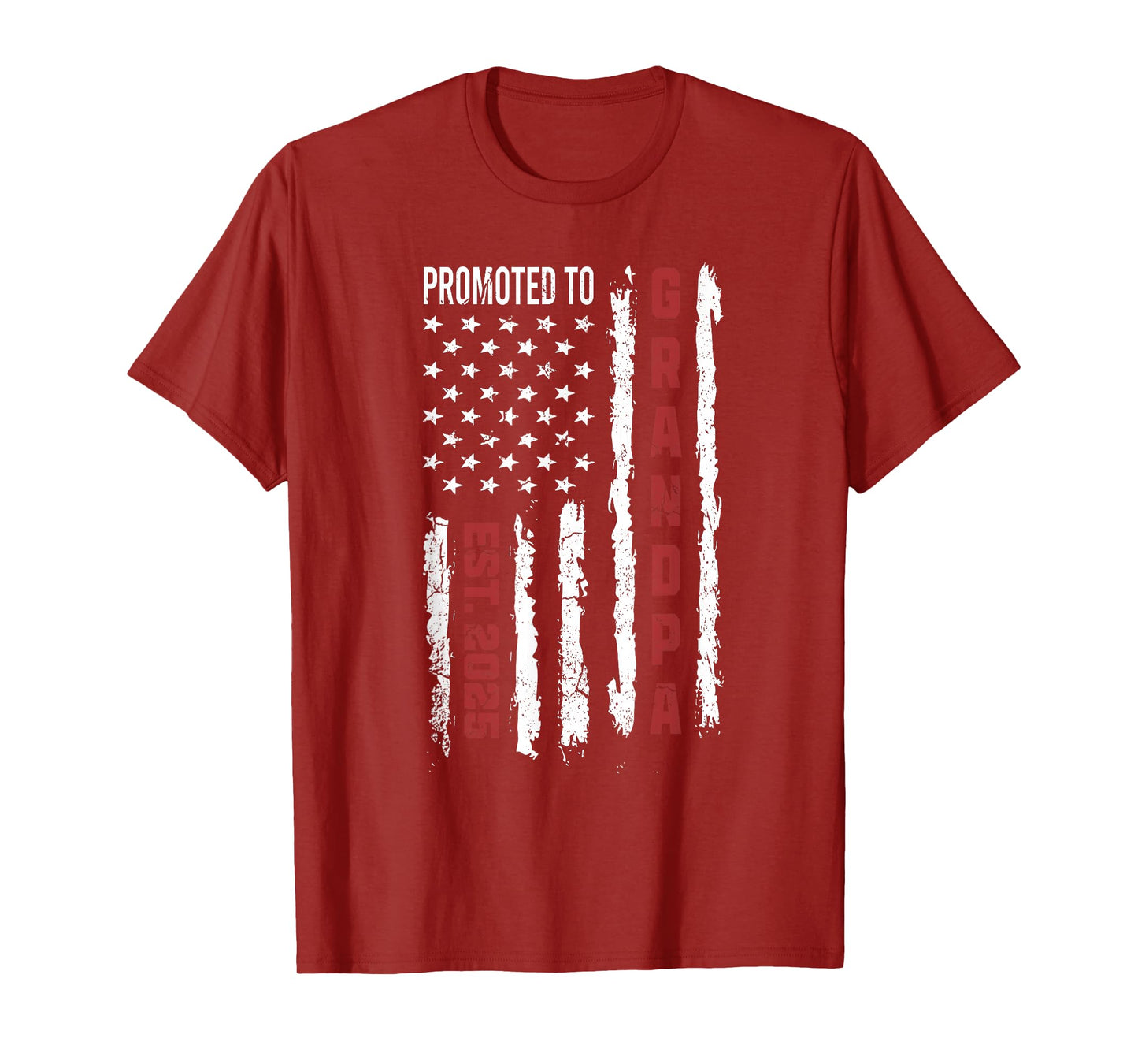 American Flag Promoted To Grandpa, First Time Grandpa 2025 Women Kids Men T-Shirt