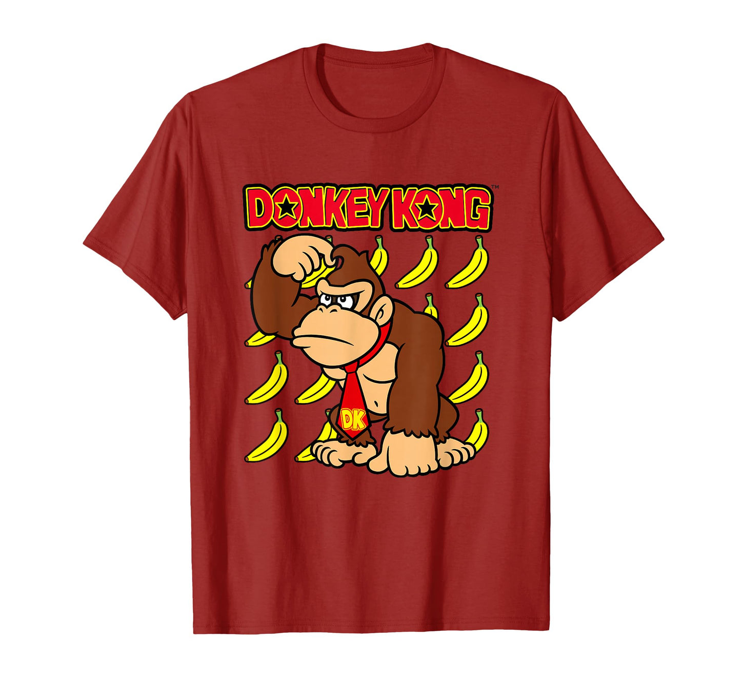 Donkey Kong Ape Thoughts Banana Background T-Shirt