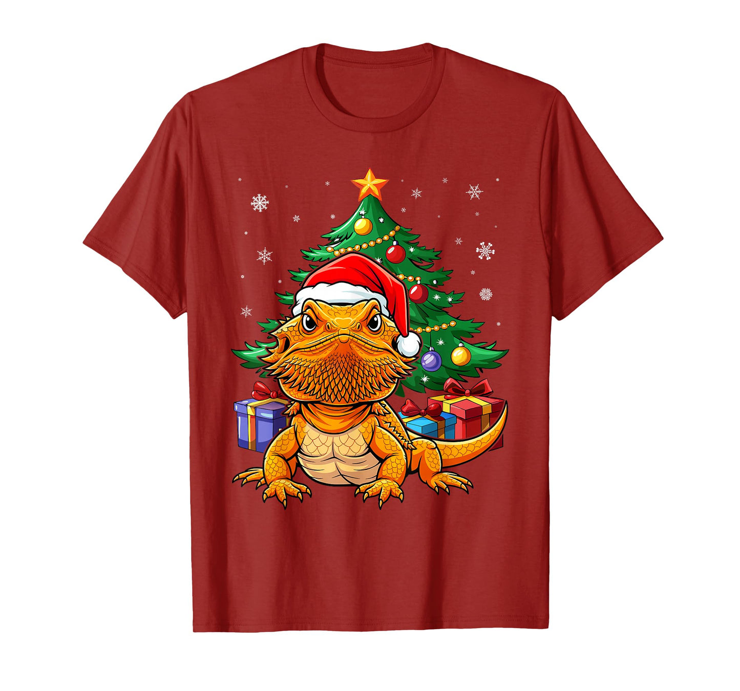 Bearded Dragon Santa Hat Christmas Pajama Cool Reptile X-mas T-Shirt