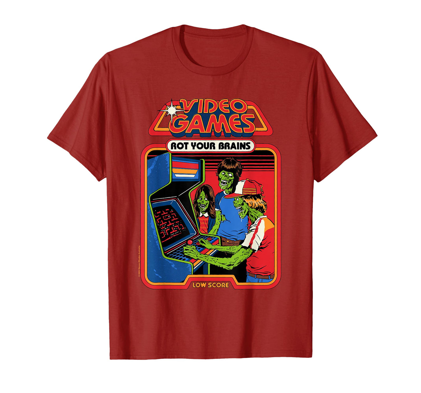 Video Game Zombies Sarcastic Retro Vintage Funny Adult Humor T-Shirt