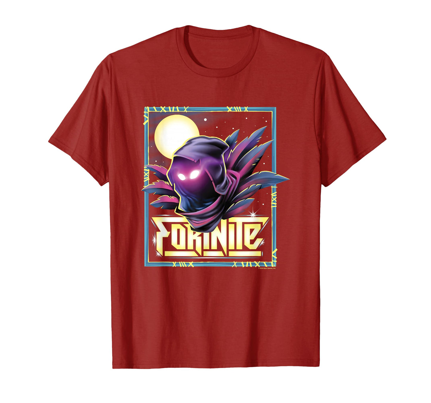 Fortnite Raven Icon Shadow Silhouette Big Chest Poster T-Shirt