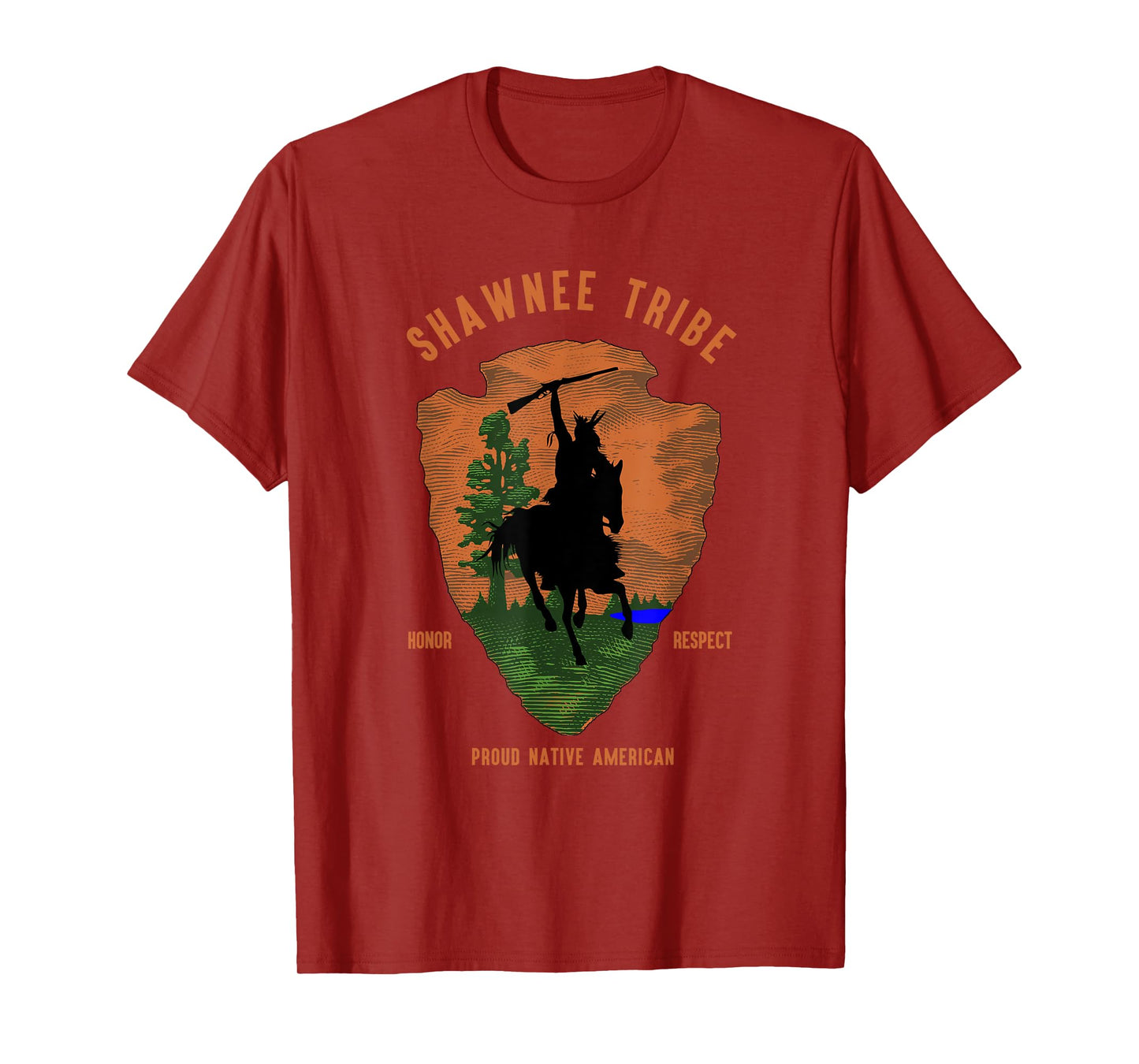 Shawnee Tribe Native American Honor Respect Vintage Arrow T-Shirt