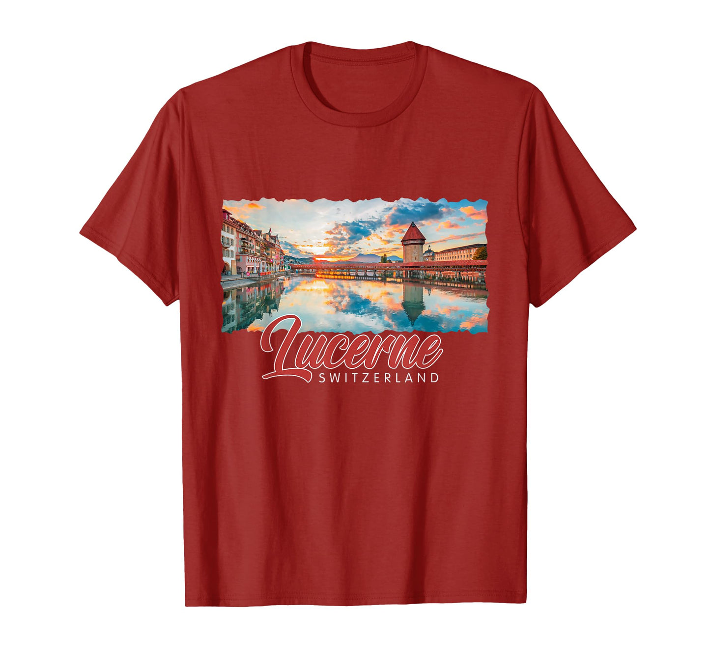 Vintage Lucerne Historic City Of Switzerland Travel Souvenir T-Shirt