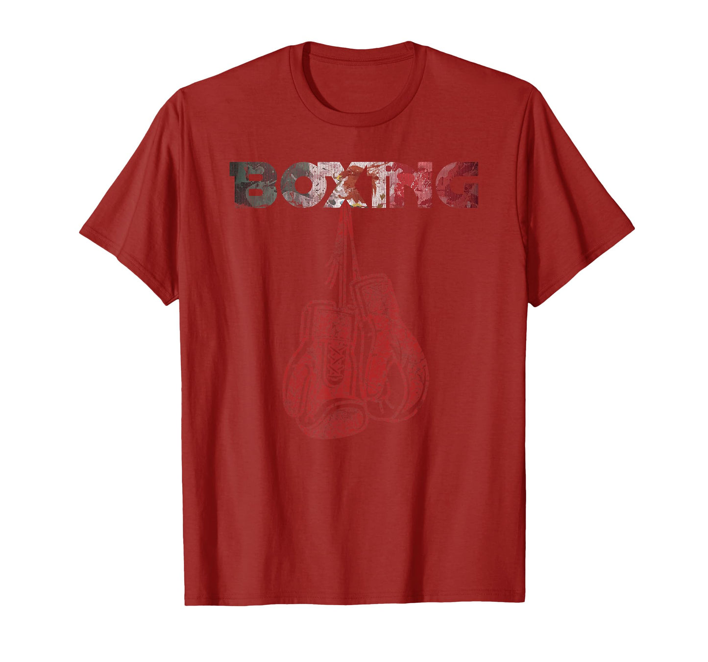 Retro Love Red Boxing Gloves Mexican Vintage style boxing T-Shirt
