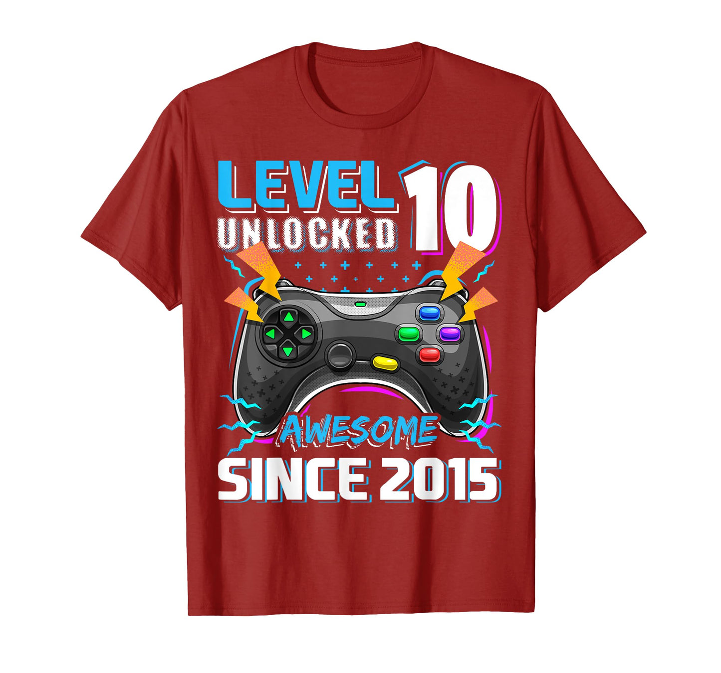 10th Birthday Boy Level 10 Gamer 10 Year Video Game Party T-Shirt