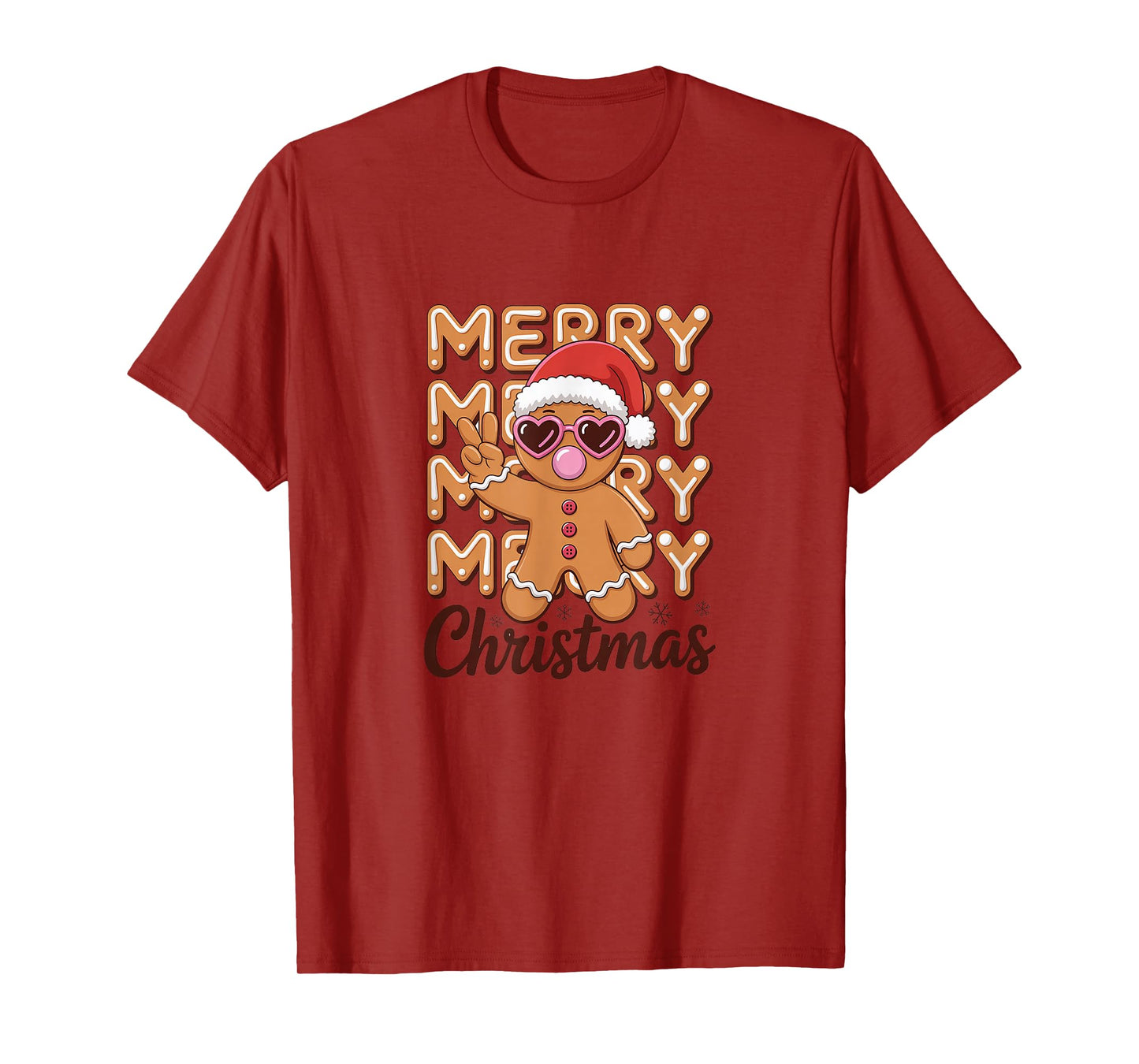 Merry Christmas Gingerbread Cookie Funny Holiday T-Shirt