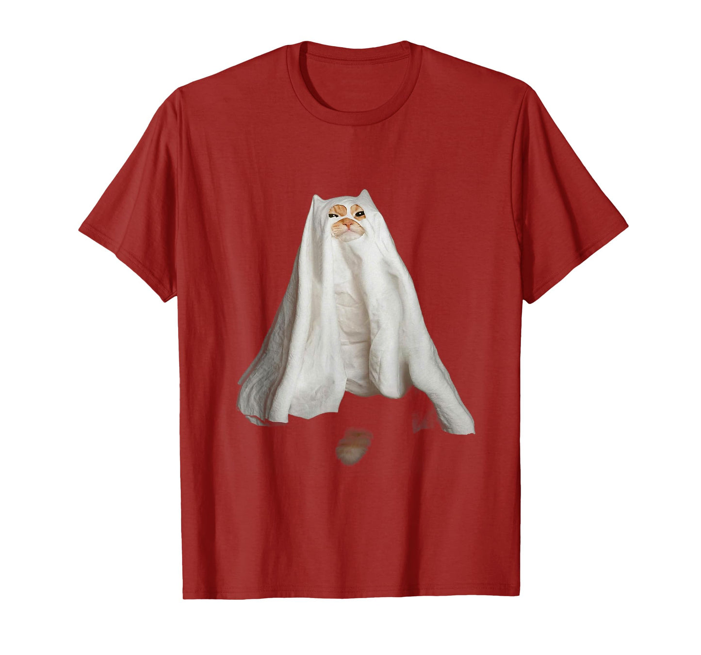 Ghost Cat Meme Funny Halloween Men Women Kids T-Shirt