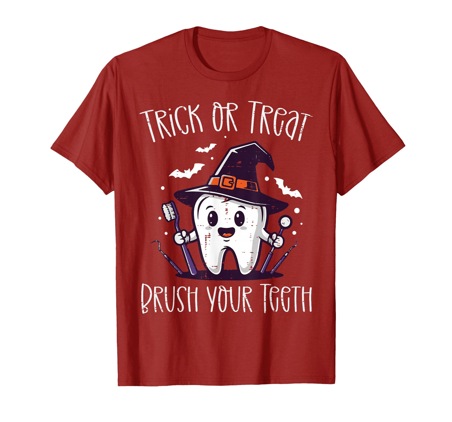 Halloween Dentist Brush Your Teeth Trick Treat Costume Women T-Shirt