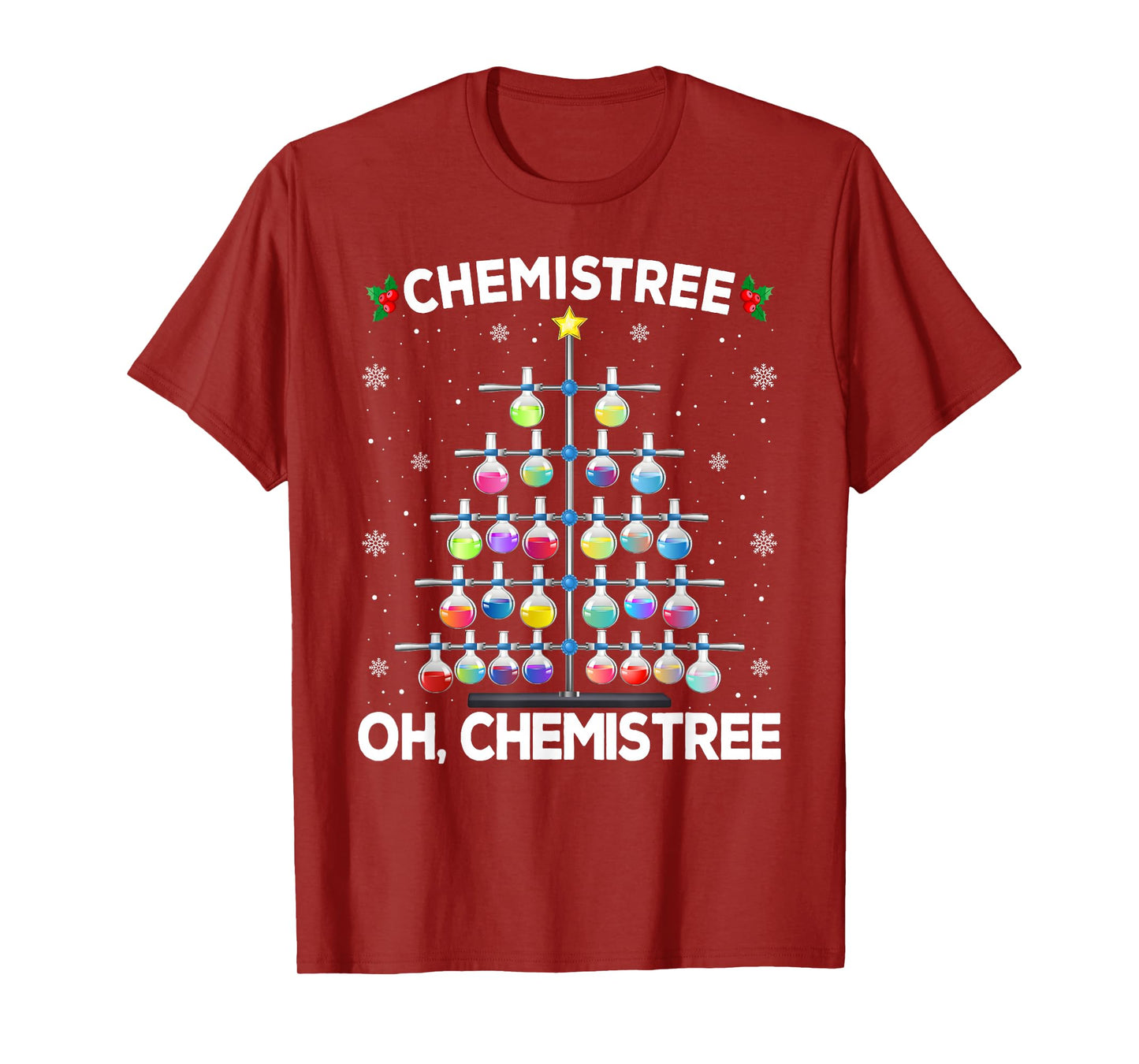 Chemistry Science Christmas Tree Funny Oh Chemistree T-Shirt