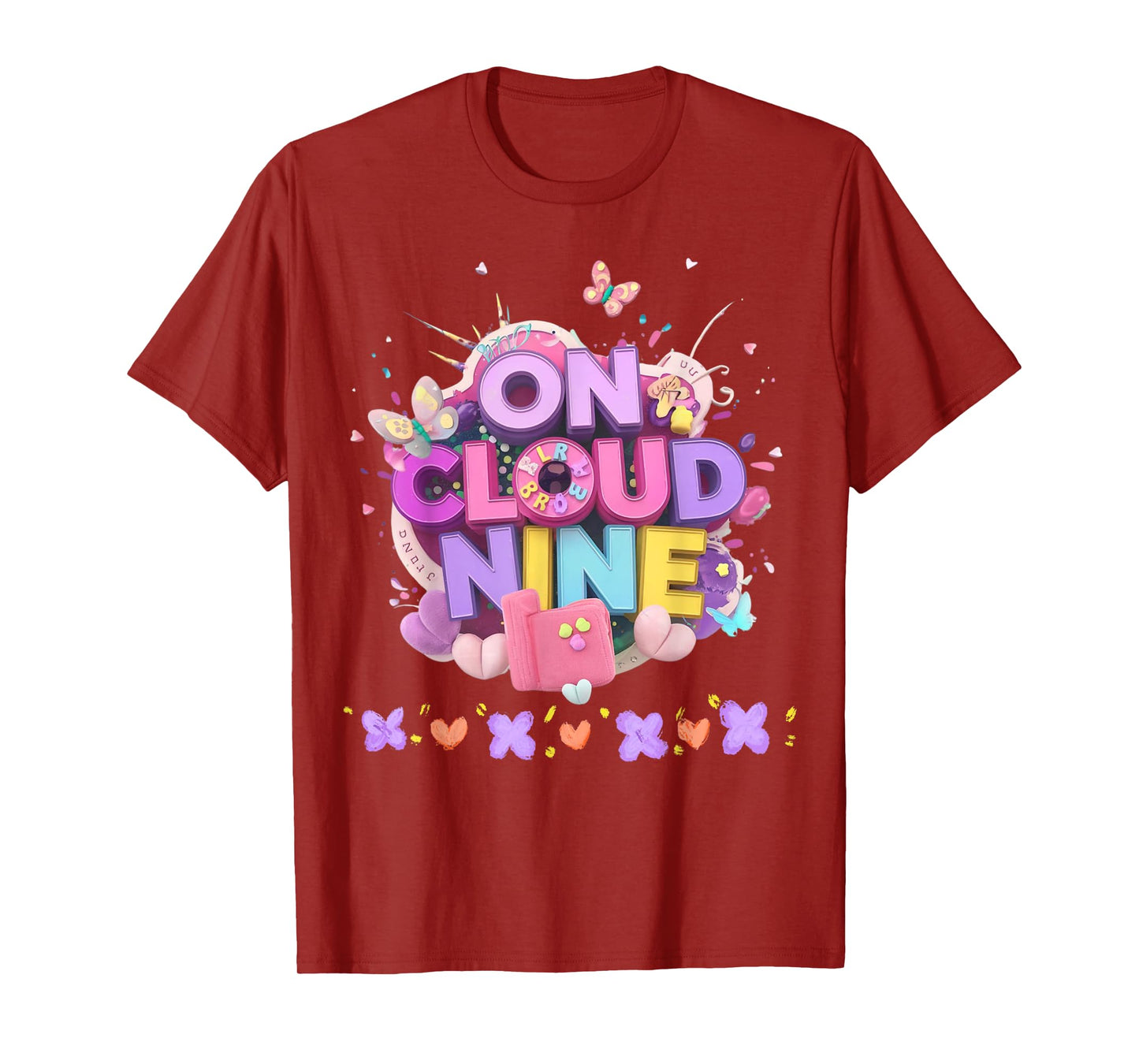 Happy 9th Lovely Birthday On Cloud Nine Pastel 9 Years Old T-Shirt