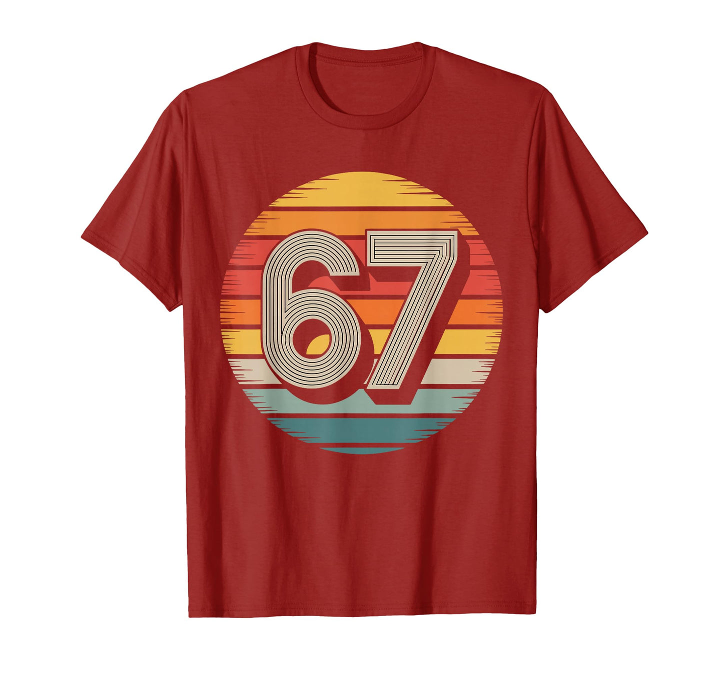 67 Meme Six Seven 6 7 Shirt Meme Funny Number Vintage T-Shirt