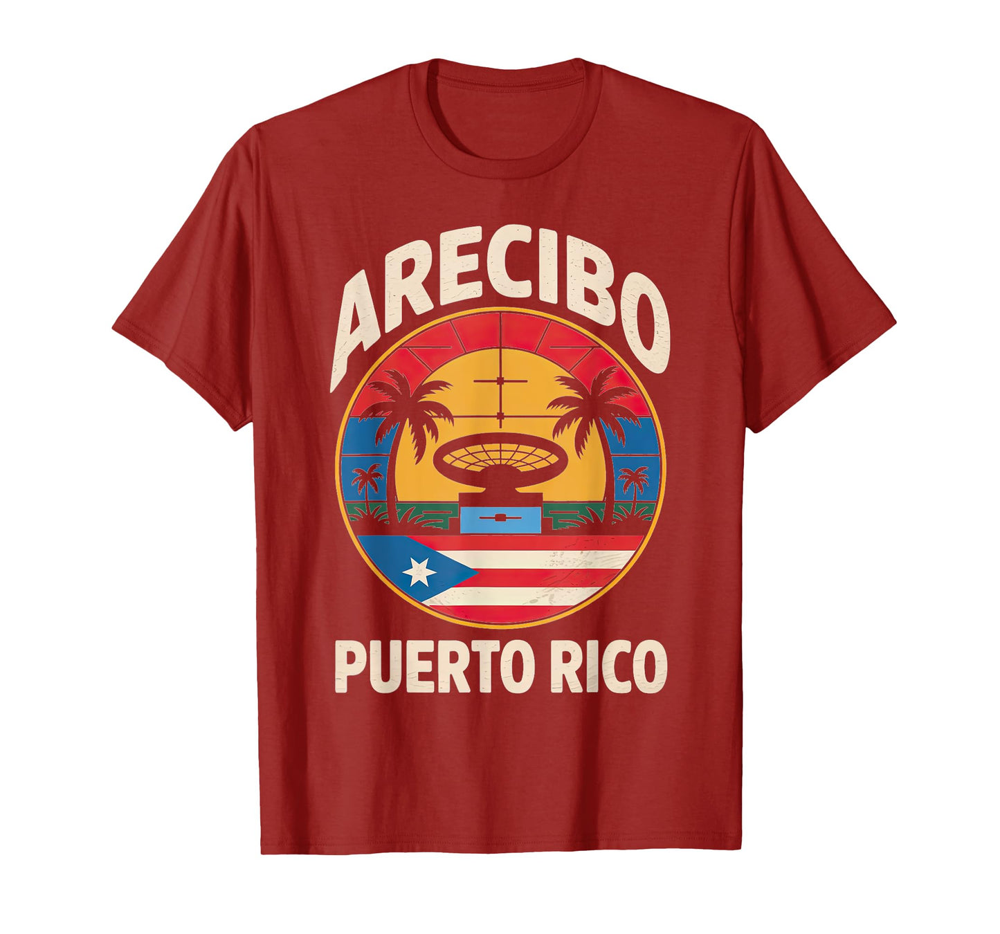 Arecibo Puerto Rico City Travel Vintage Circle Design T-Shirt