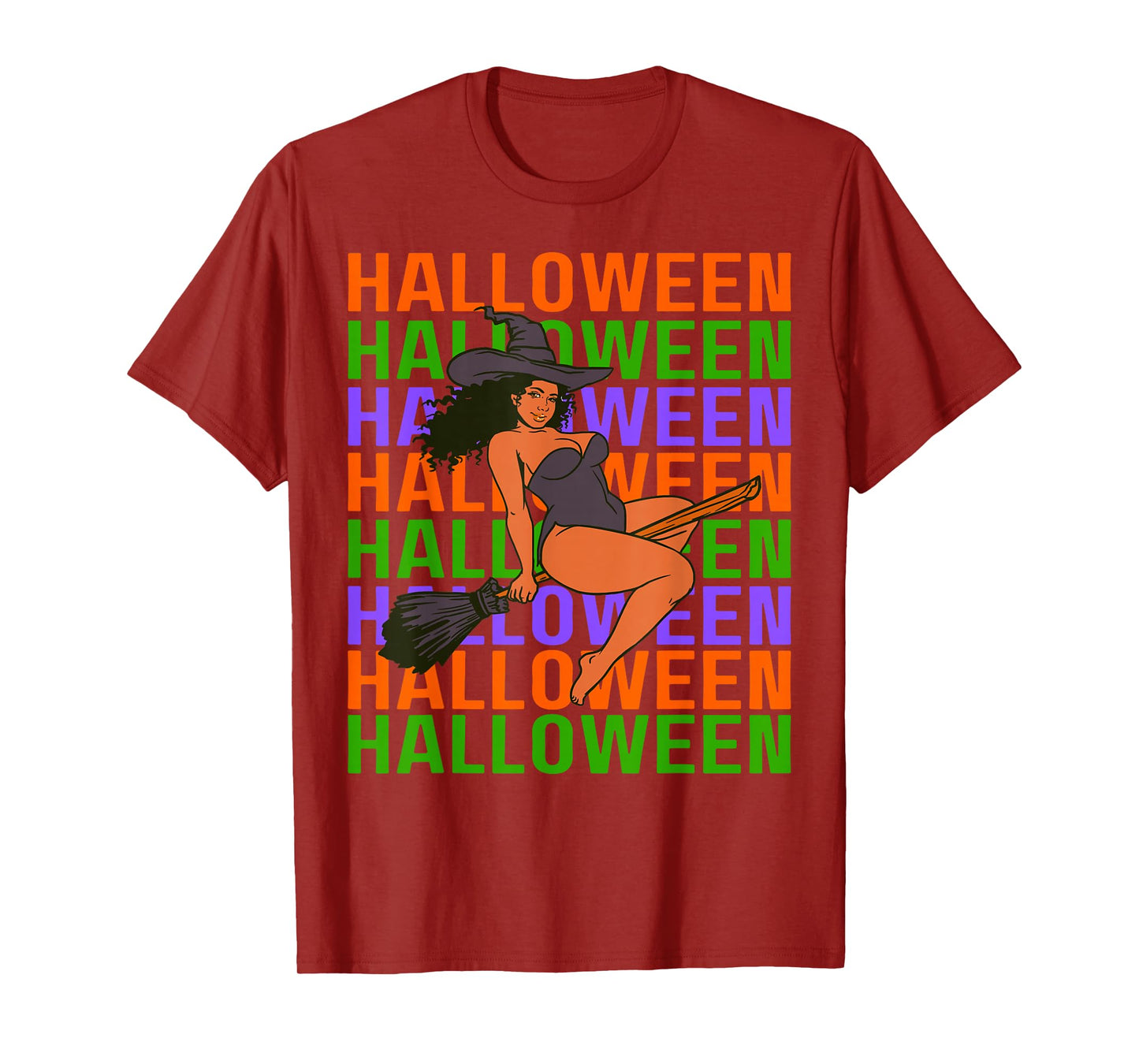 Funny Melanin Halloween Black Girl Magic Scary Blood Costume T-Shirt