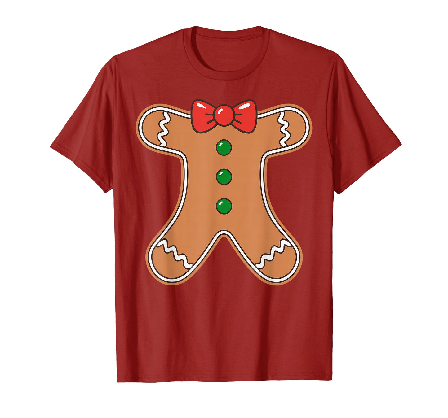Gingerbread Man Shirt Adult Kids Men Women Cookie Costume T-Shirt