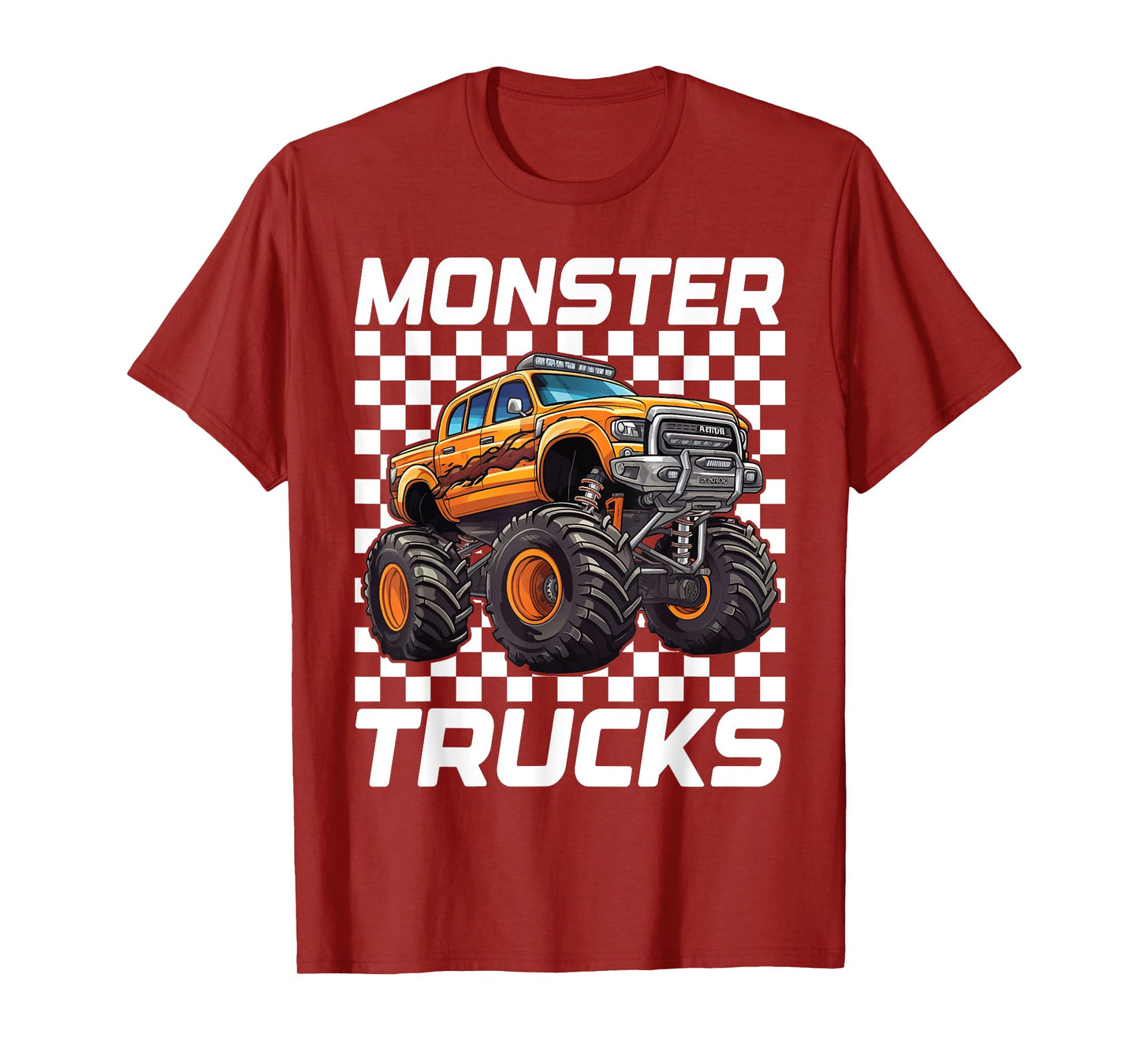 Monster Truck for Toddlers, Kids Monster Truck Retro Vintage T-Shirt
