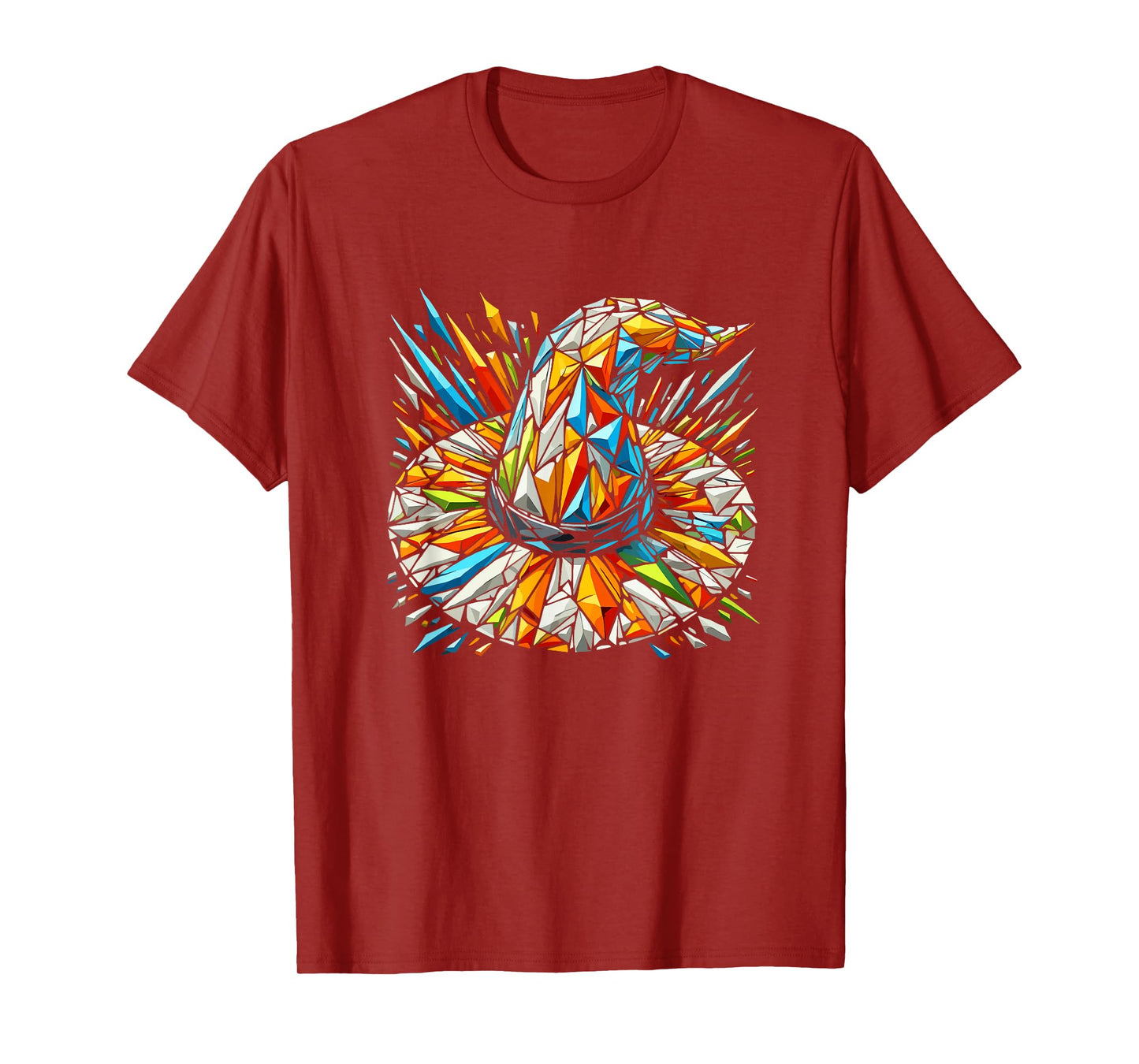Halloween Polygon Art Witch Hat Witchcraft T-Shirt