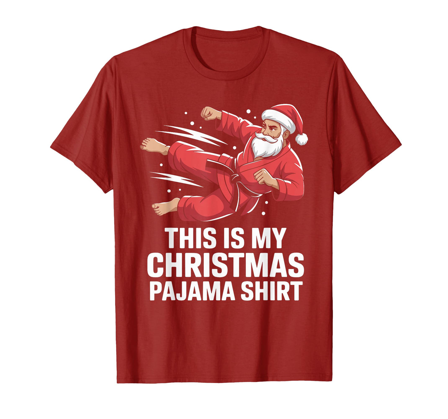 Funny Santa Claus Karate Christmas Martial Arts for Men T-Shirt