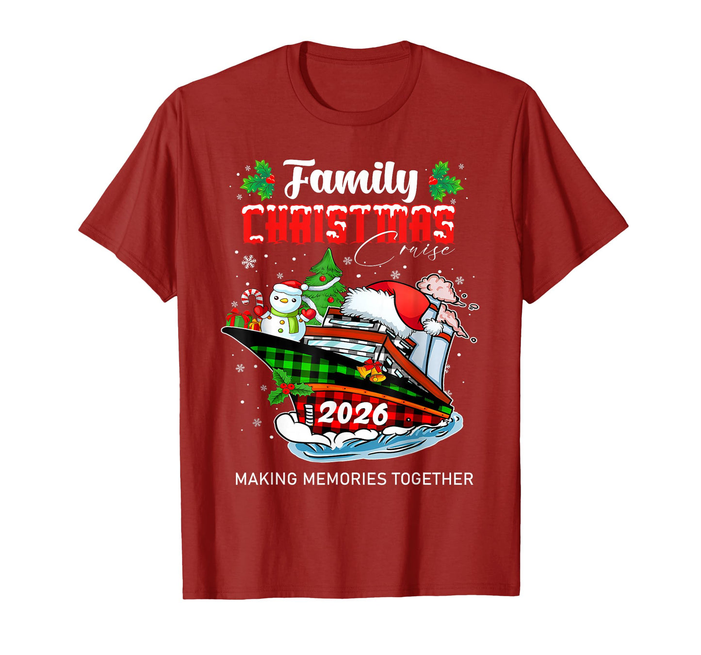Family Christmas Cruise 2026 Matching Family Cruise Holiday T-Shirt