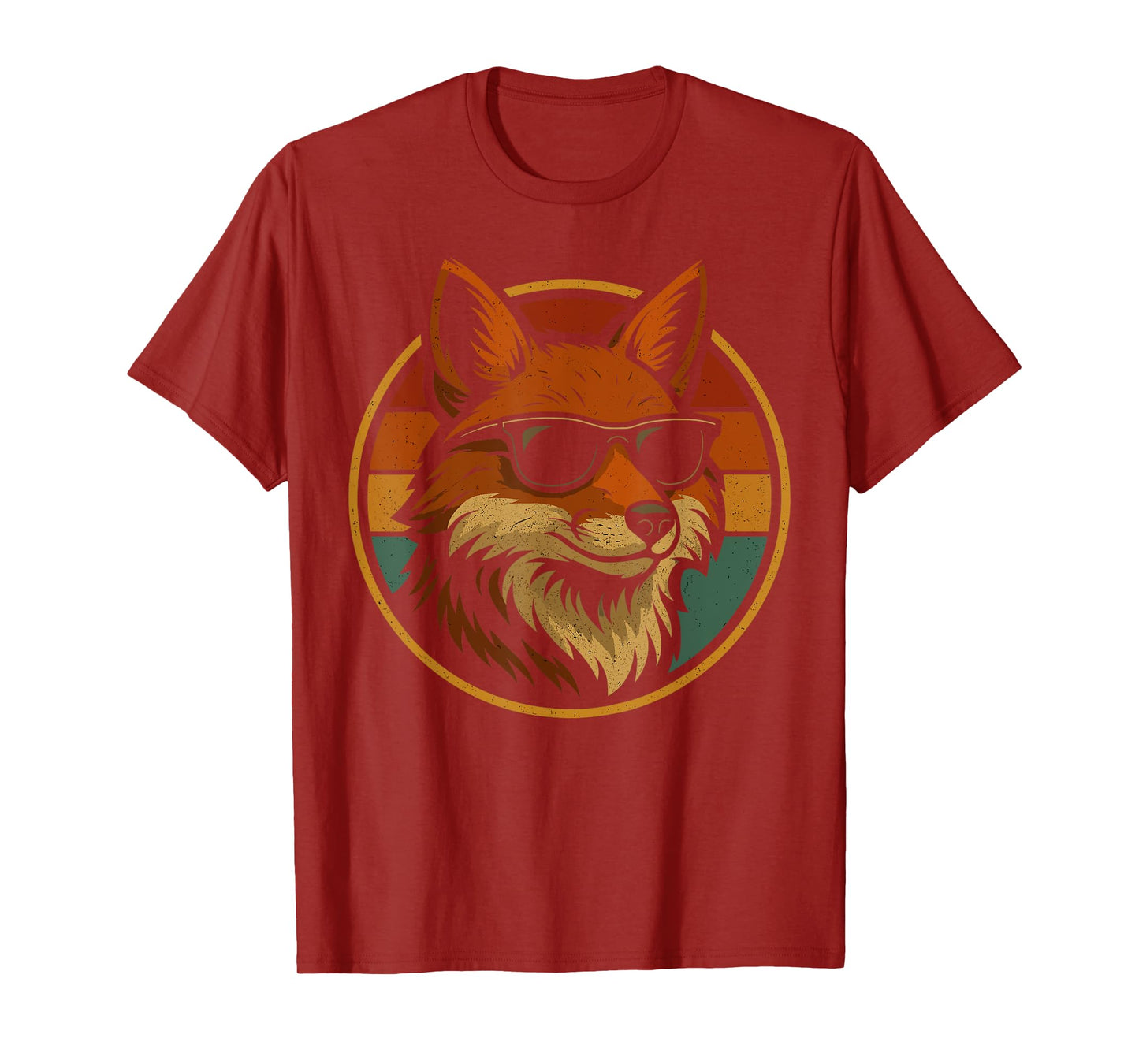 Cool Fox With Sunglasses Retro Forest T-Shirt