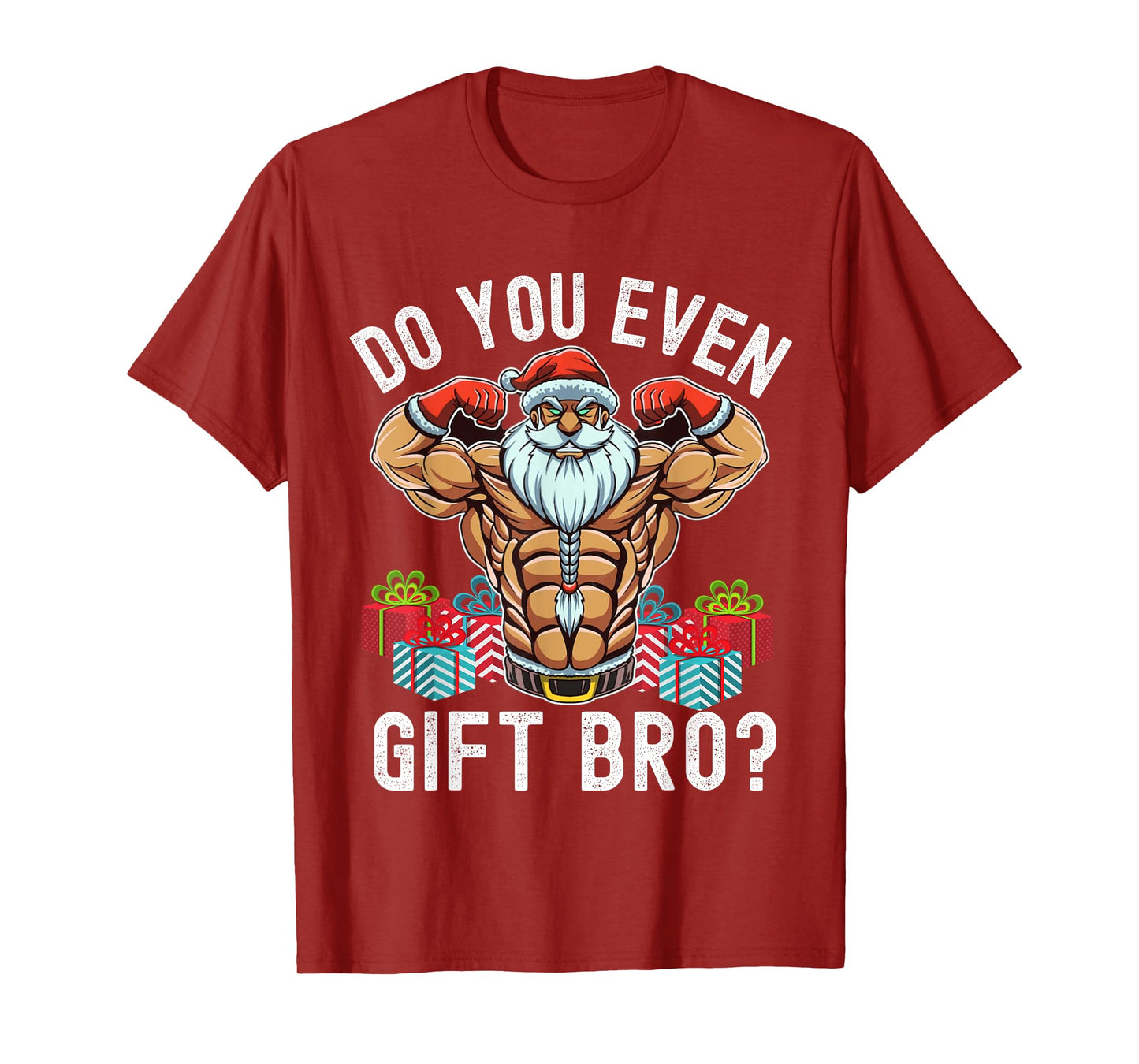 Weightlifting Bodybuilding Christmas Santa Christmas Workout T-Shirt