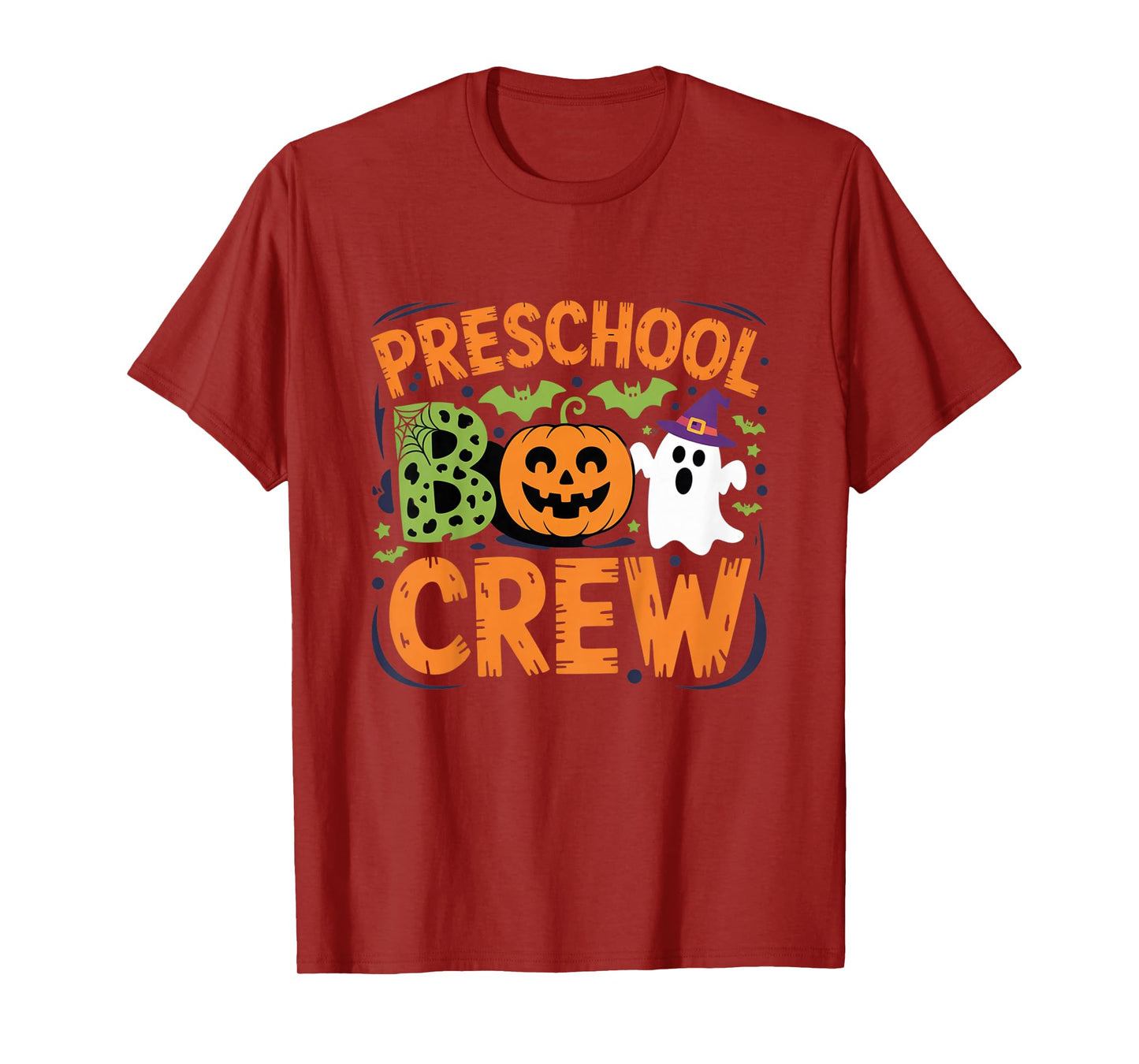 Preschool Boo Crew Halloween Matching Outfit Kids Teachers T-Shirt