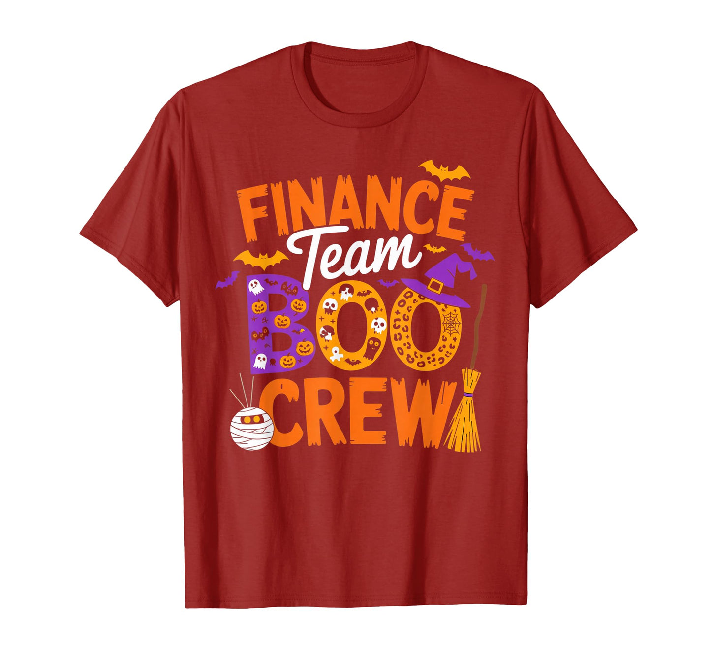 Finance Team Boo Crew Halloween Matching Spooky Outfit T-Shirt