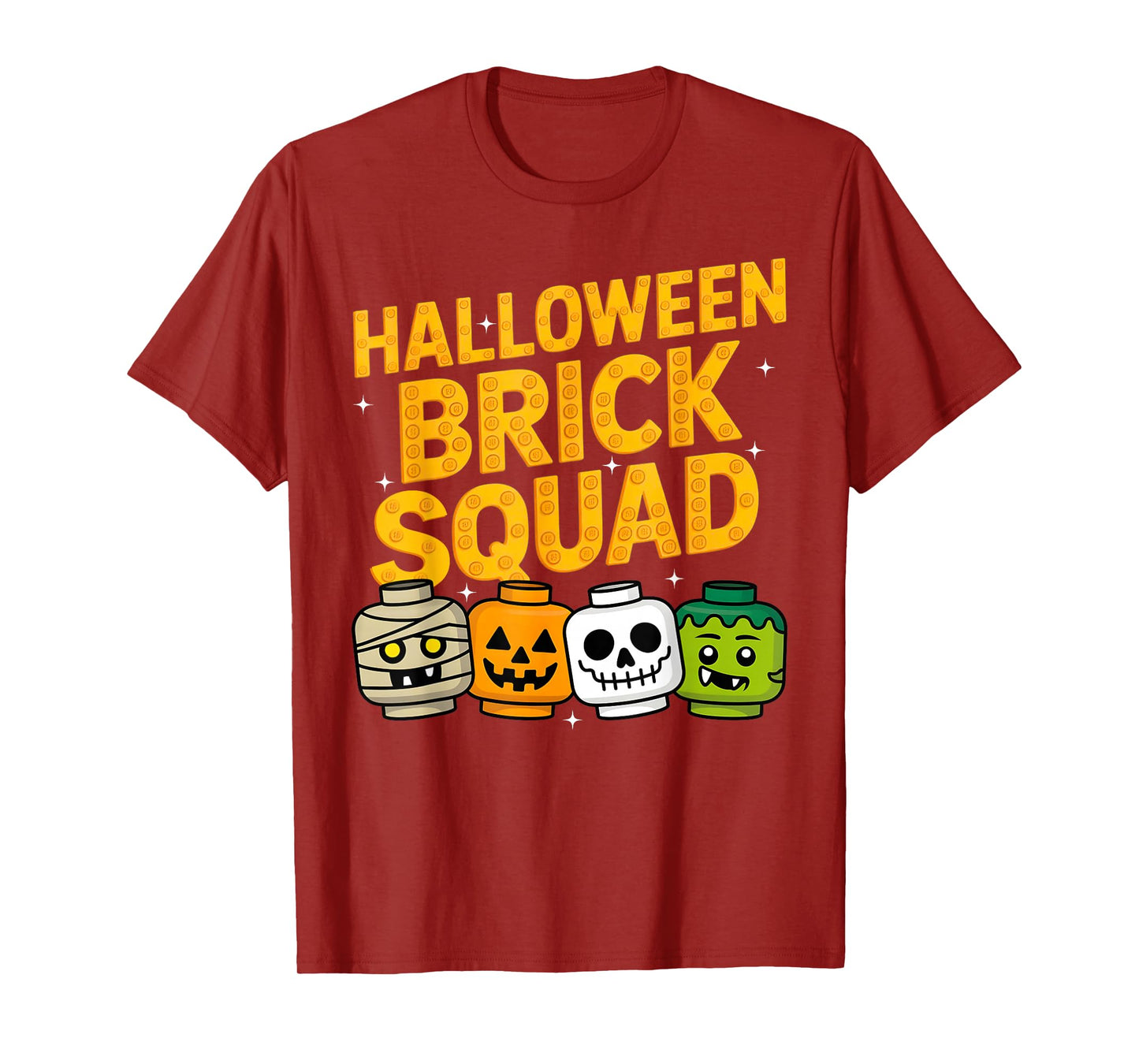 Halloween Brick Squad Costume Master Builder Blocks Building T-Shirt