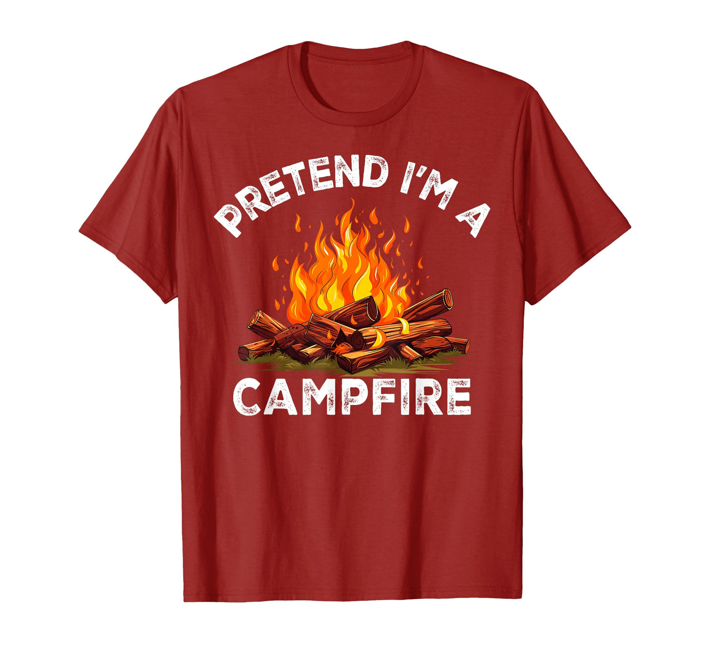 Pretend I'm Campfire Camping Holiday Funny Halloween Costume T-Shirt