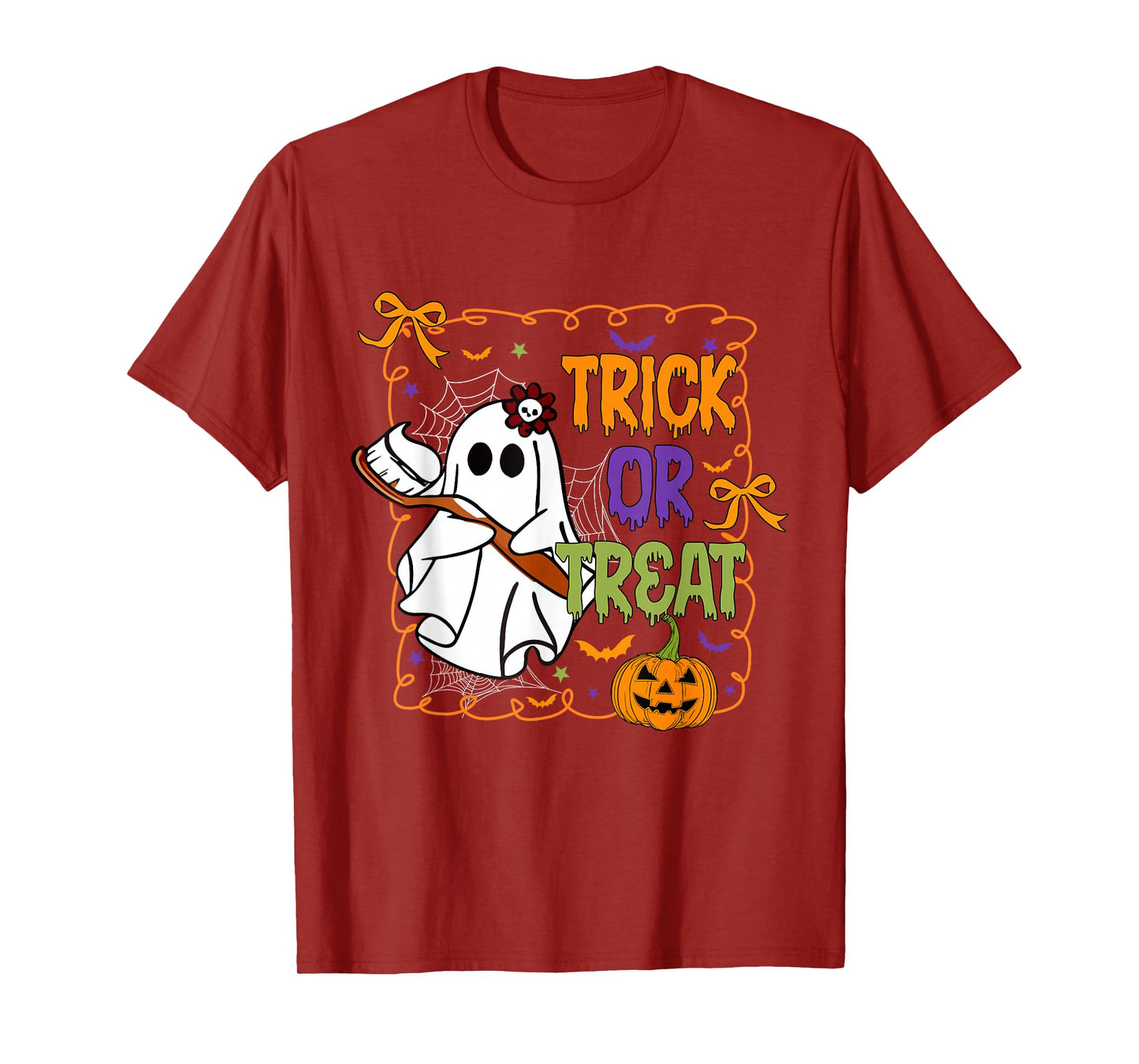 Trick-or-Treat Dental Boo Ghost Halloween Costume Women Men T-Shirt