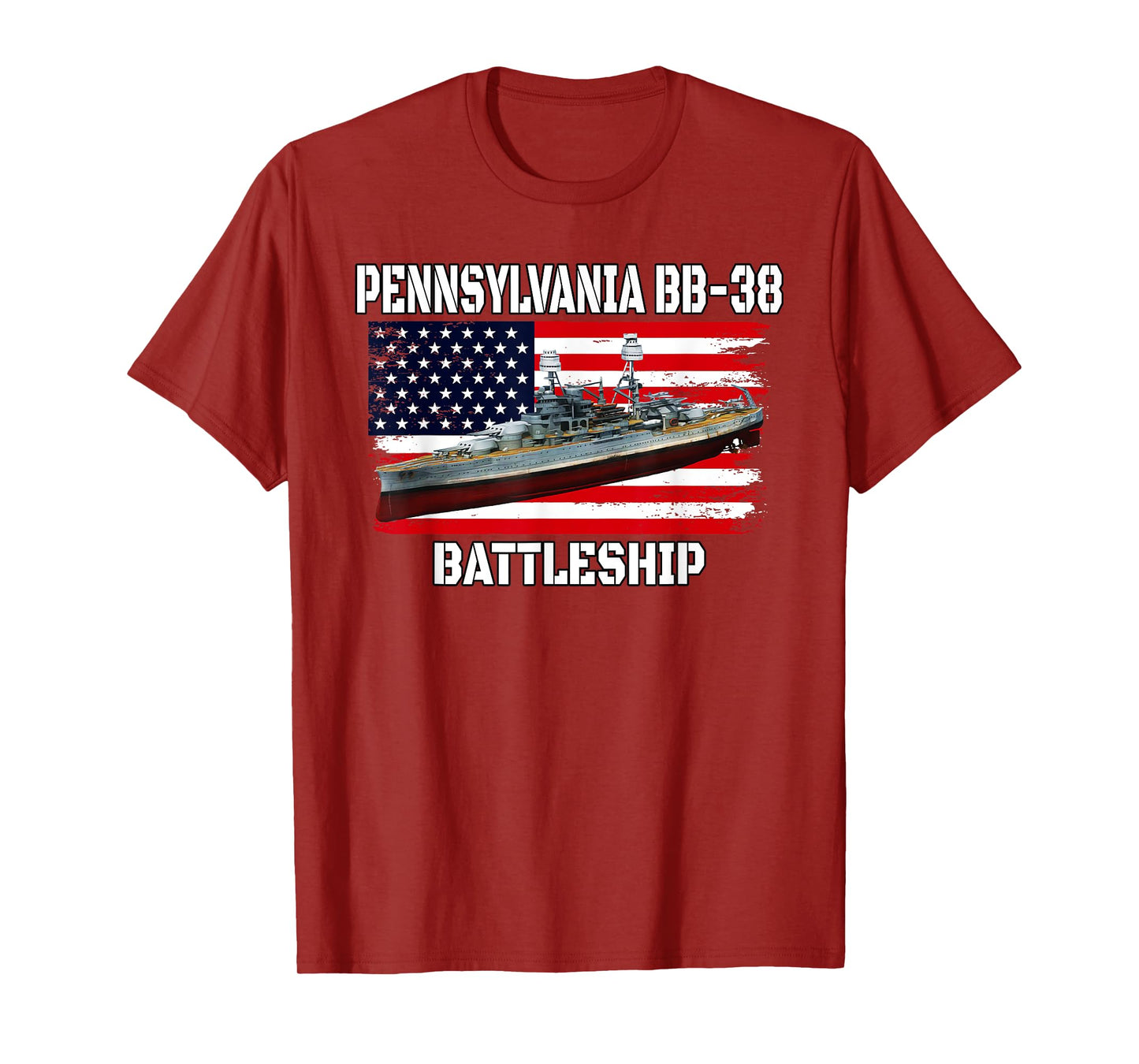 USS Pennsylvania BB-38 Battleship Veteran Father Dad Grandpa T-Shirt