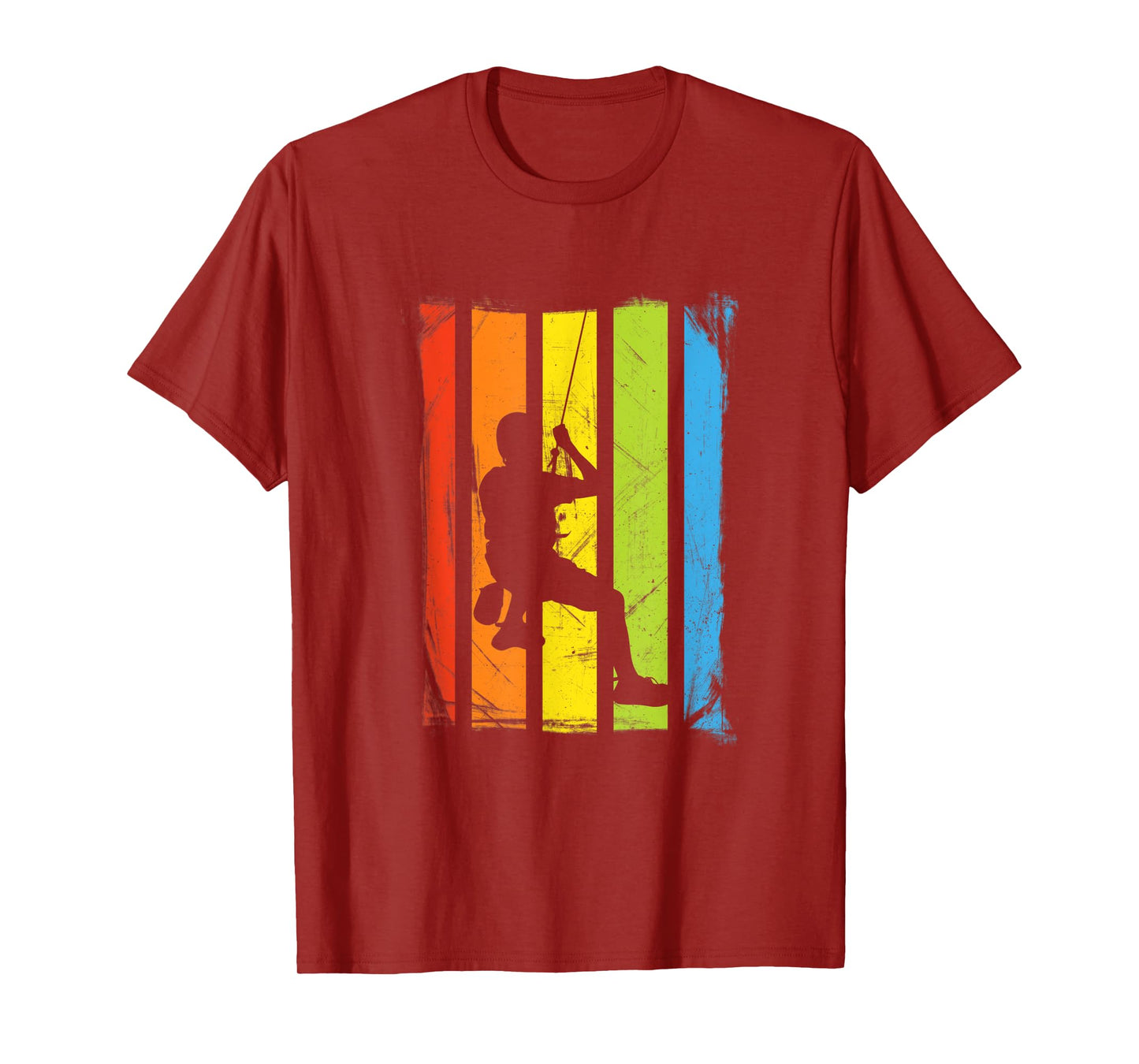 Rock Climbing TShirt | Rainbow Distressed Design