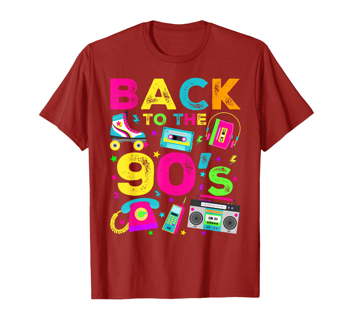 Back To 90's 1990s Vintage Style Nineties Retro Party T-Shirt