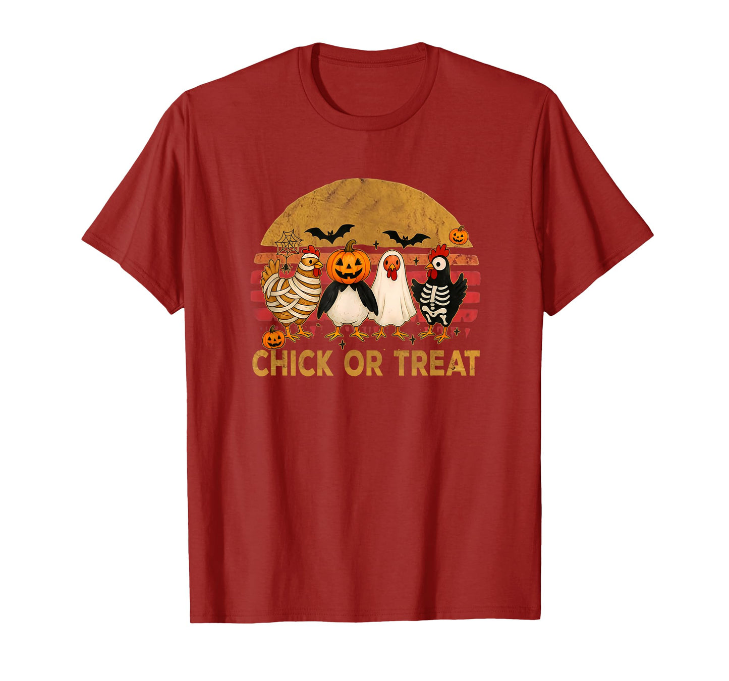 Chick Or Treat Halloween Witch Spooky Chicken T-Shirt
