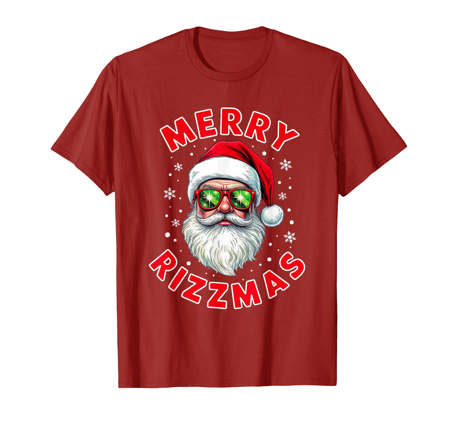 Merry Rizzmas Christmas Rizz Cool Santa Sunglasses Xmas Pjs T-Shirt