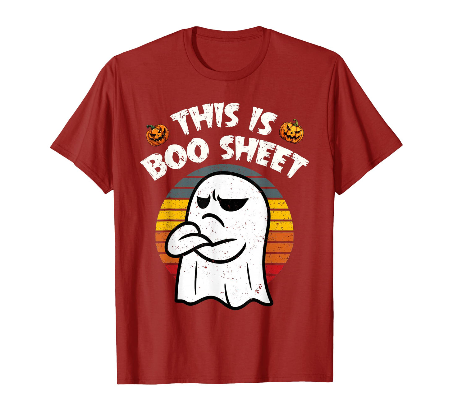 This is Boo Sheet Ghost Retro Halloween Costume Men Women T-Shirt