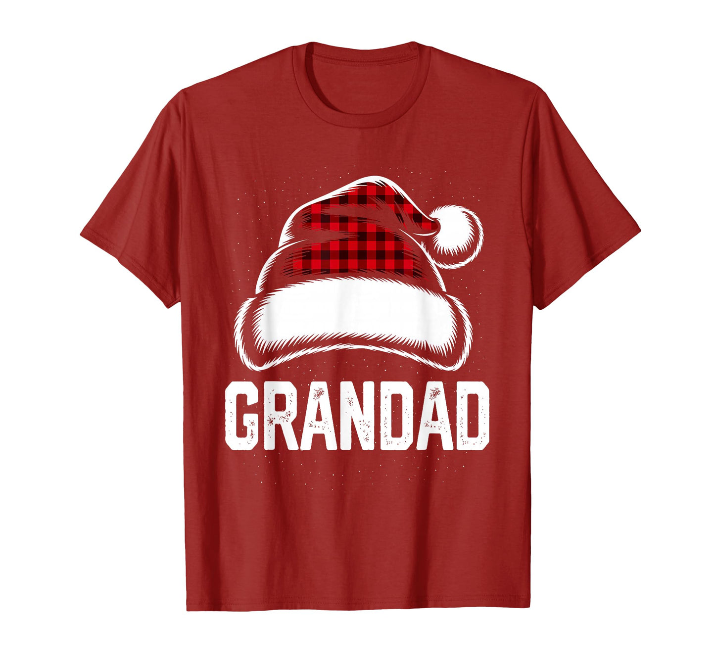 Grandad Santa Red Plaid Christmas Family Matching Pajamas T-Shirt