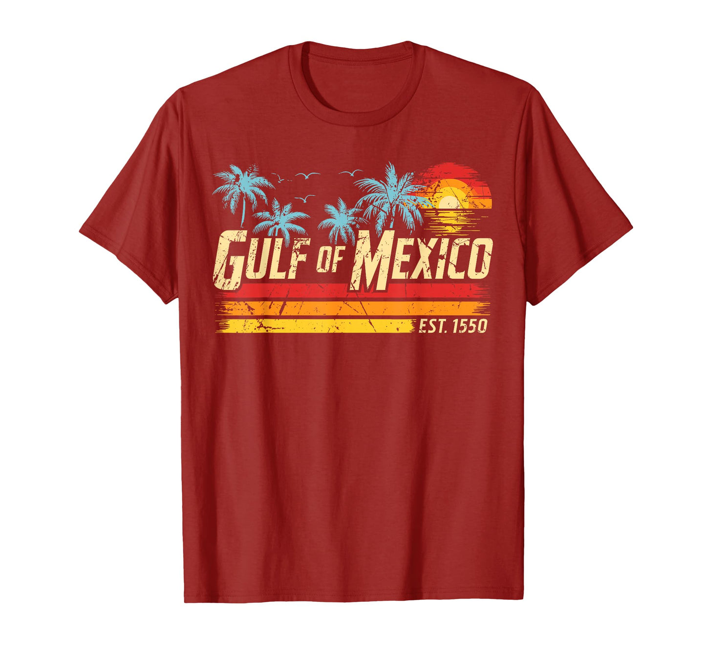 Gulf of Mexico Forever Retro Vintage Beach Mens Women T-Shirt
