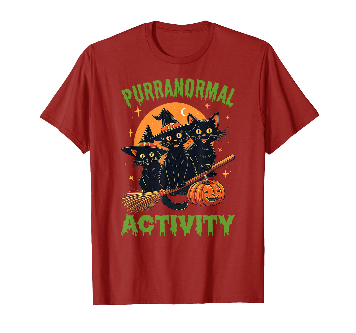 Purranormal Activity Funny Halloween Cat Mom T-Shirt