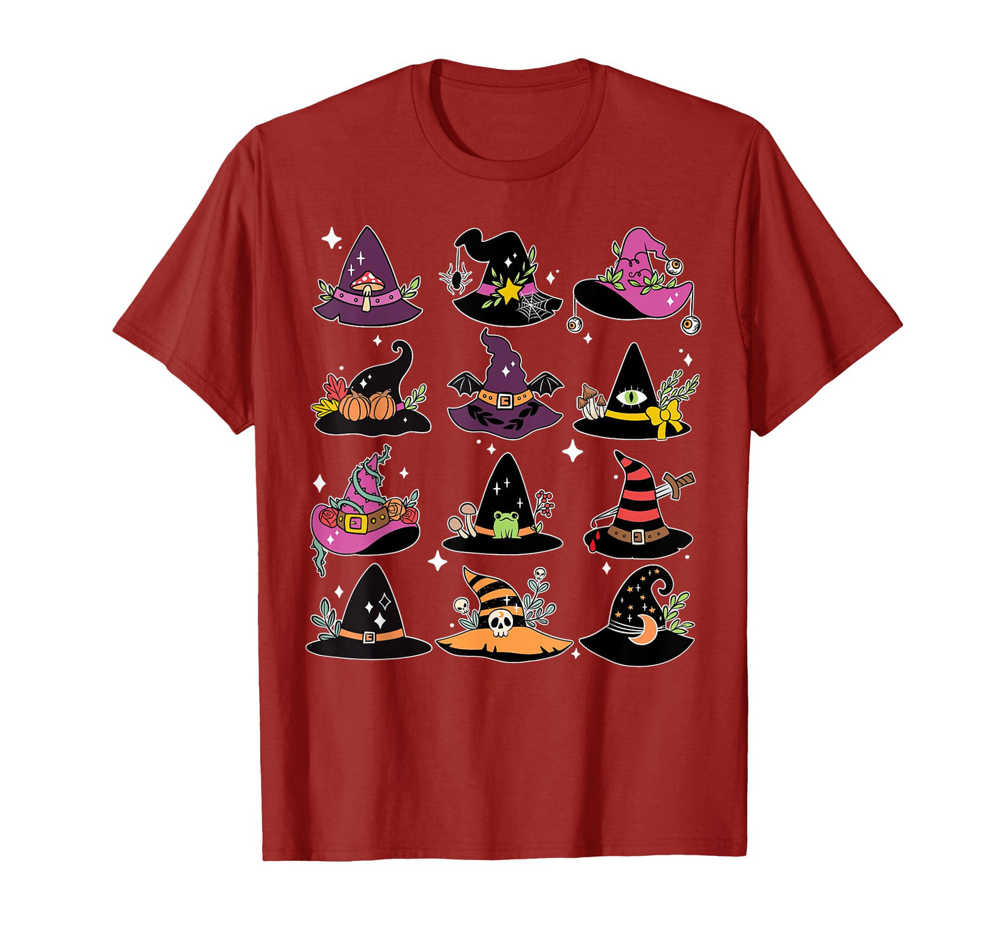 Vintage Cute Witch Hat Kawaii Witchy Halloween Girls Teen T-Shirt