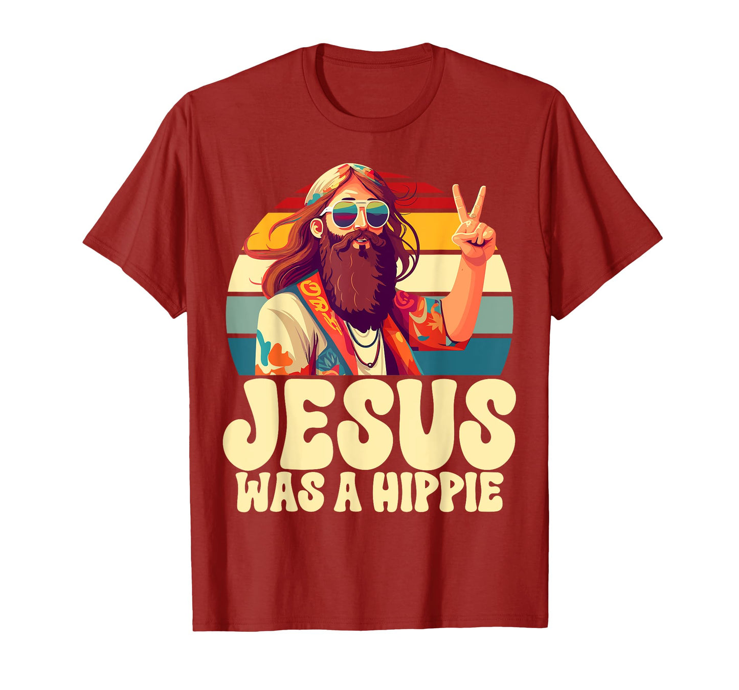 Jesus was a Hippie T-Shirt, Small, Black