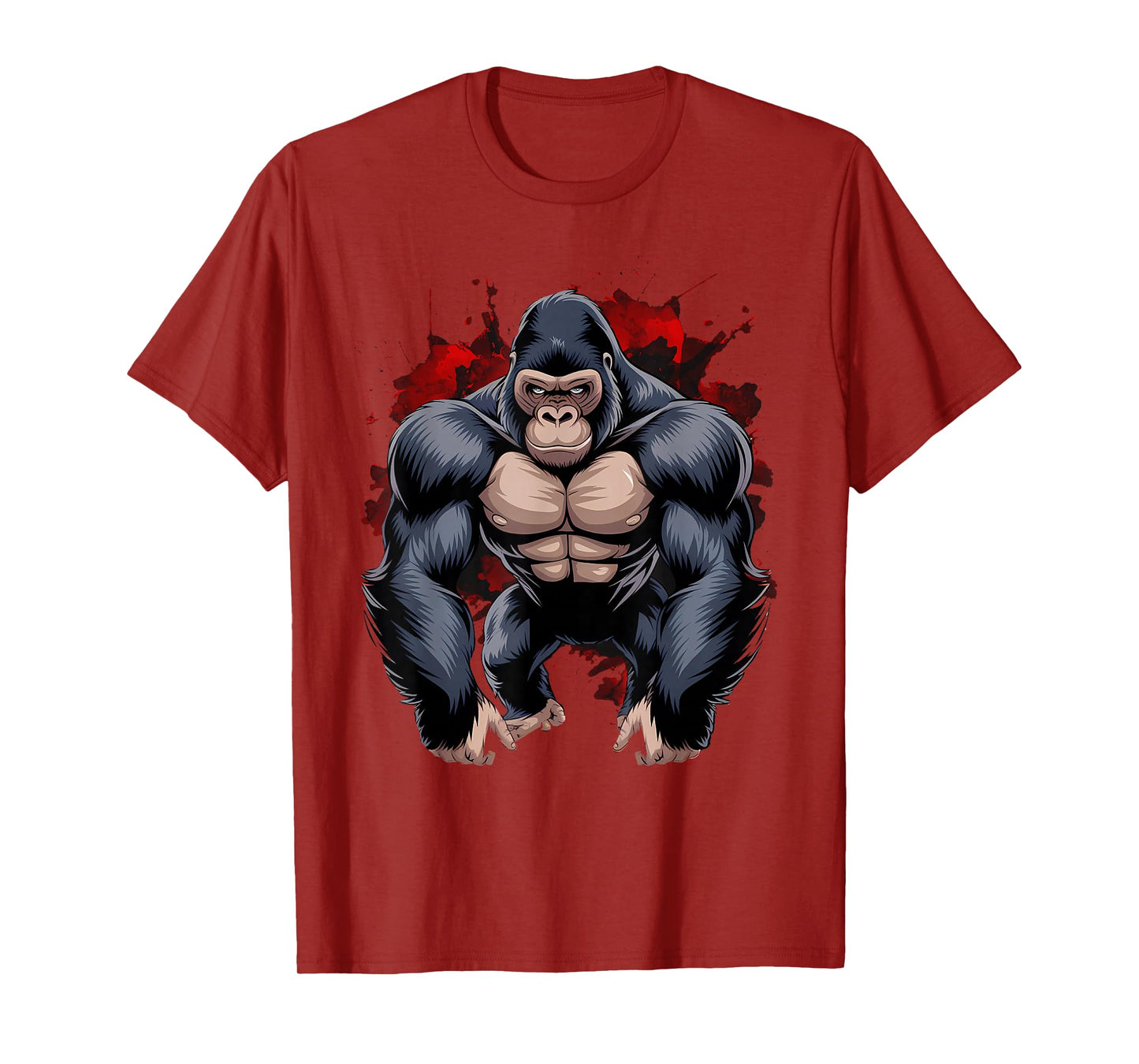 Gorilla Face Angry Growling Scary Silverback Gorilla T-Shirt