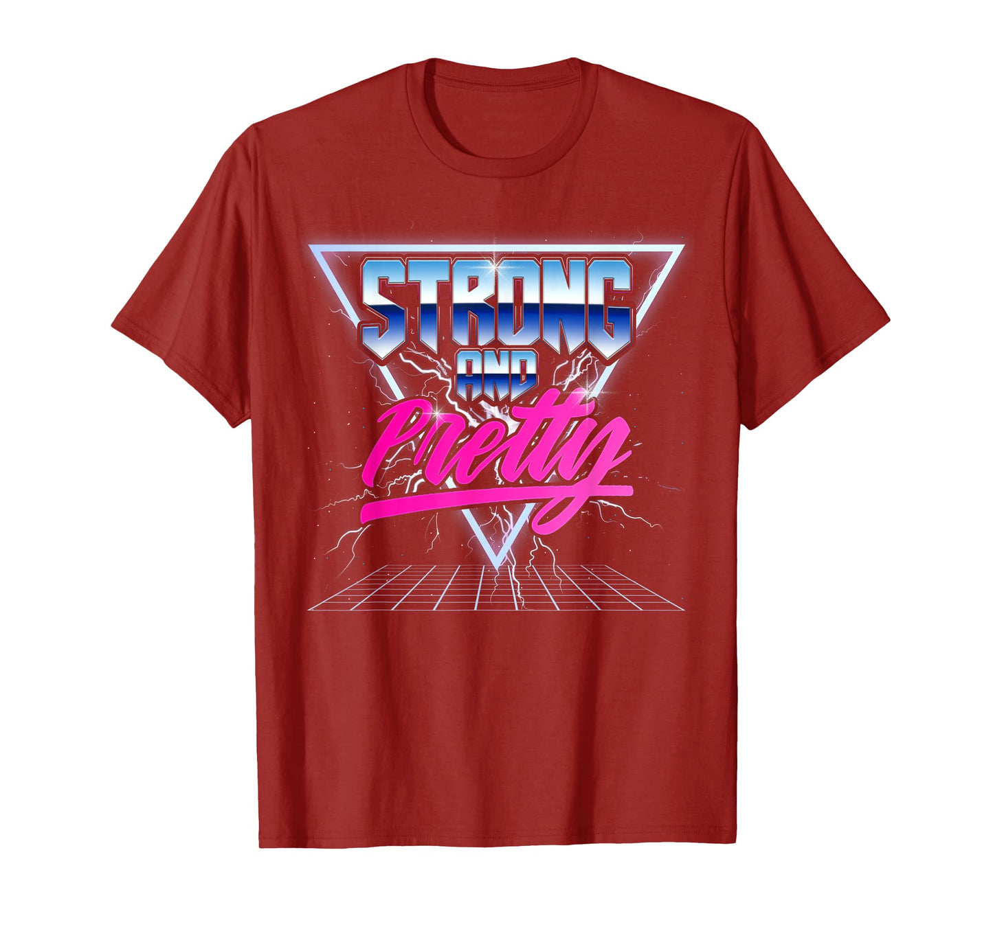 Strong and Pretty 90s 80s Vaporwave Bodybuilding Gym Men T-Shirt