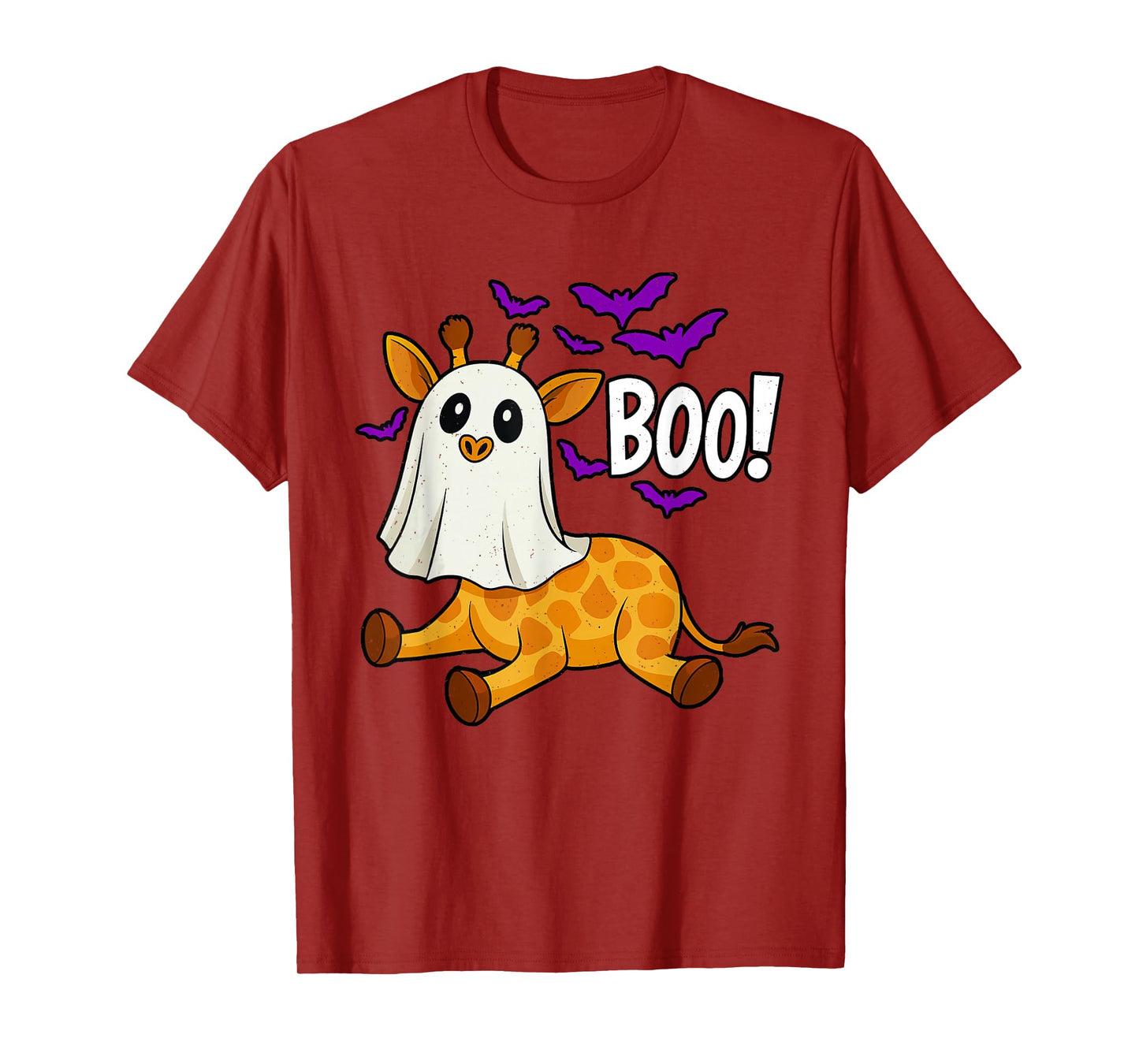 Boo Ghost Giraffe Halloween Funny Zoo Animal Wildlife Spooky T-Shirt
