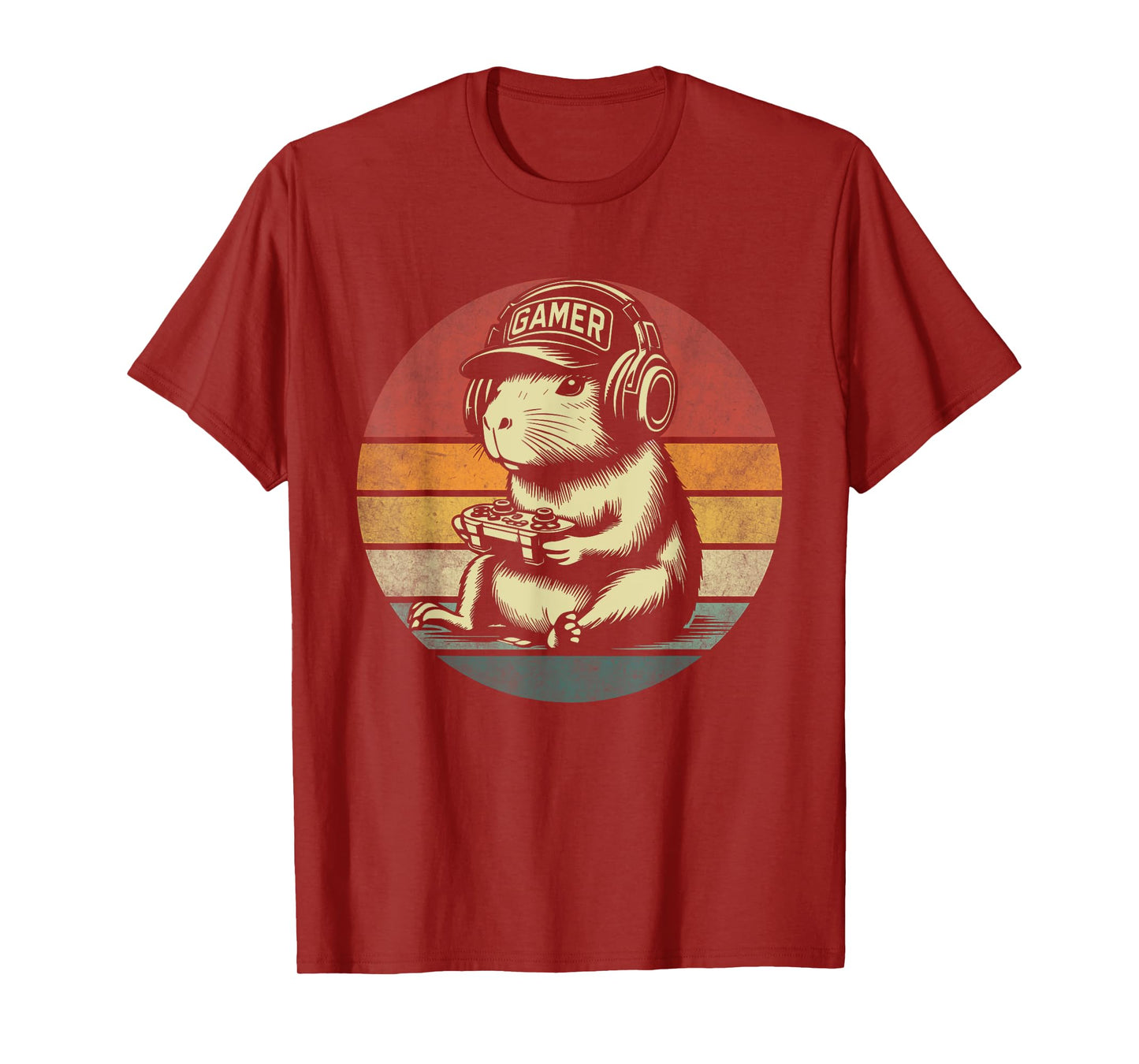 Funny Capybara Gaming Retro Rodent Capybara Video Games T-Shirt