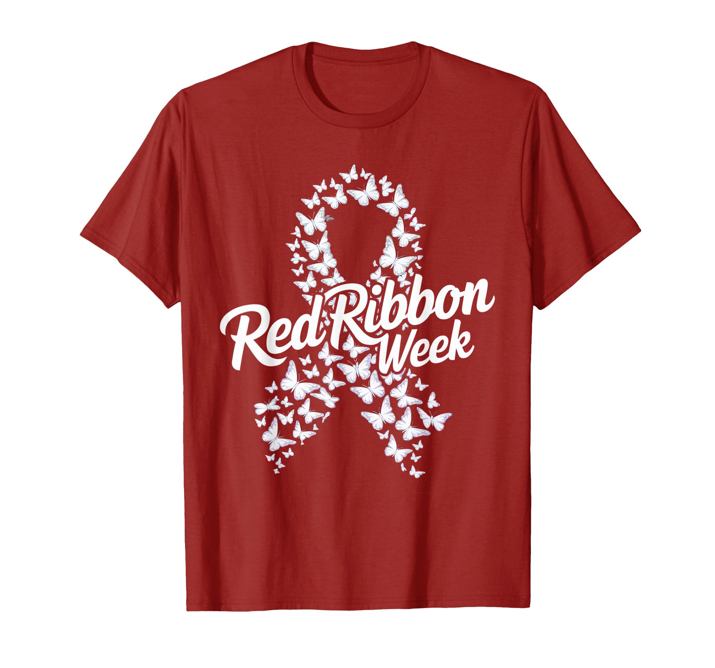 Red Ribbon Week 2025 HOPE LOVE SUPPORT Red Ribbon Week T-Shirt