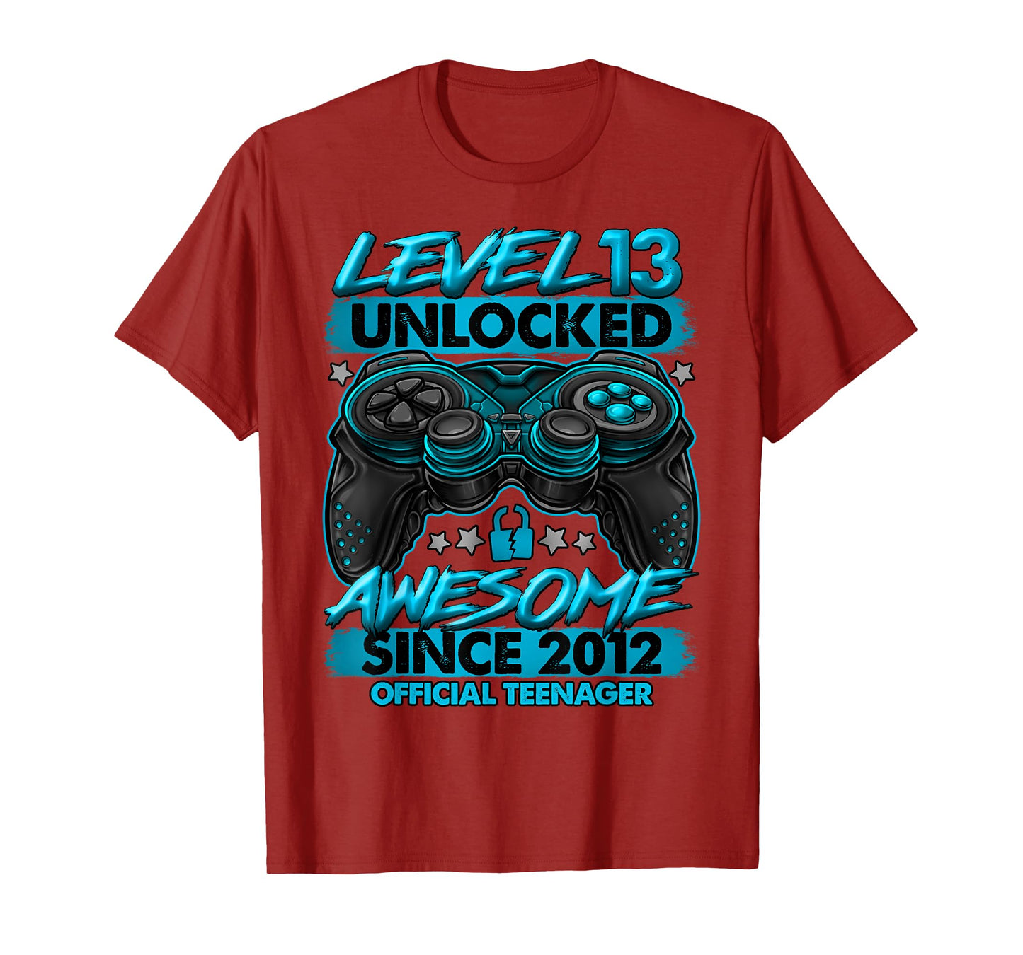 Official Teenager Level 13 Unlocked Gifts 13th Birthday Boy T-Shirt