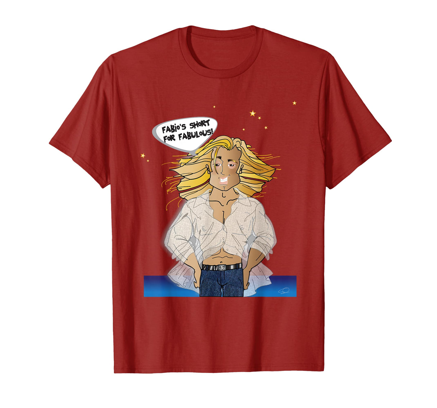 Funny Fabio "look-a-like" Tee T-Shirt